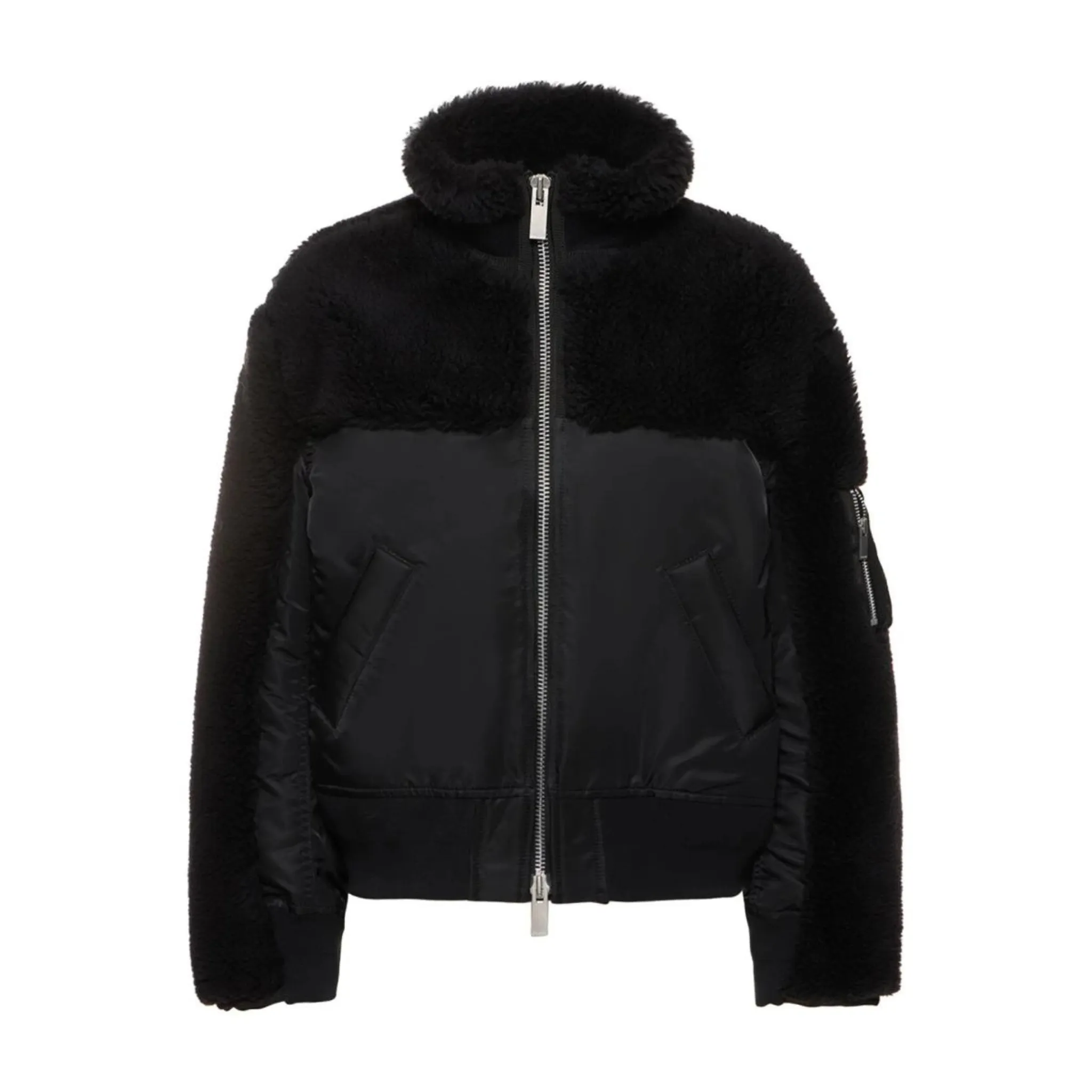 Faux Shearling x Nylon Mix Blouson