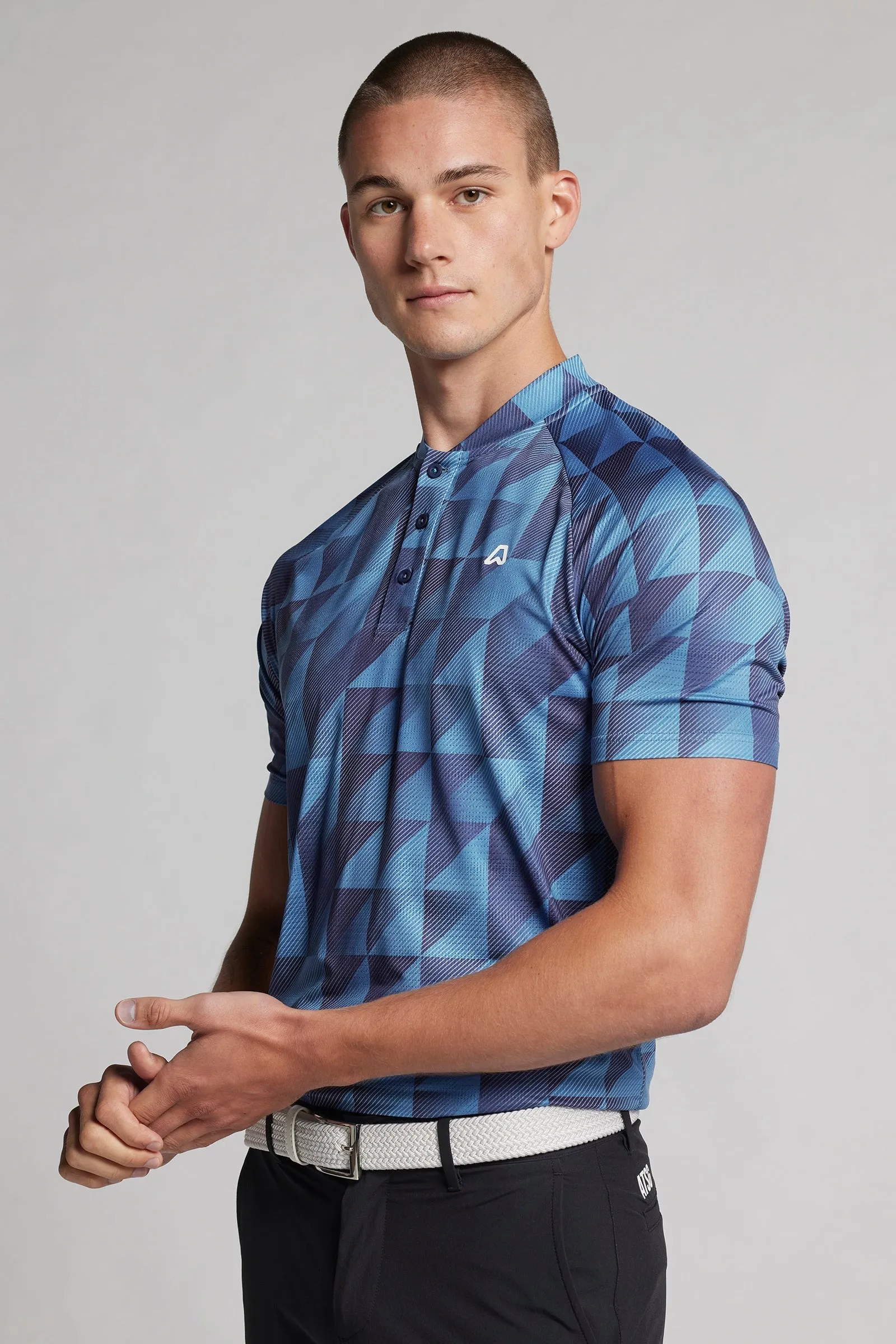 Geo Print Polo - Ace Navy