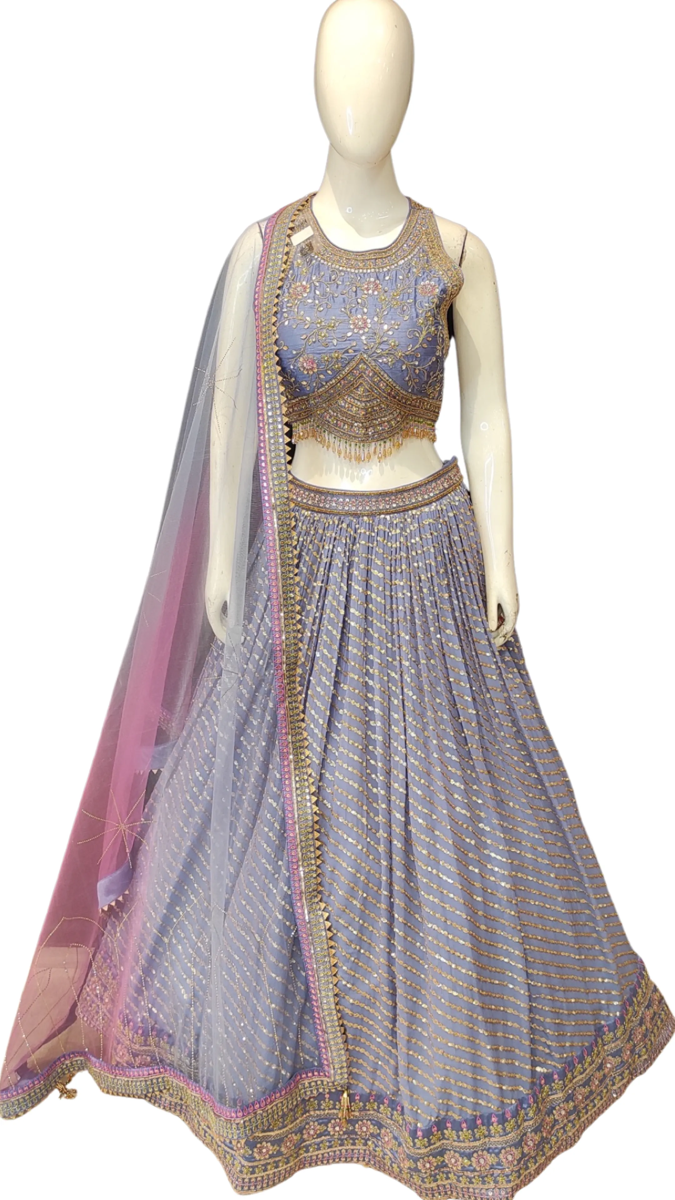 Georgette Lehenga Choli with Hand Embroidery