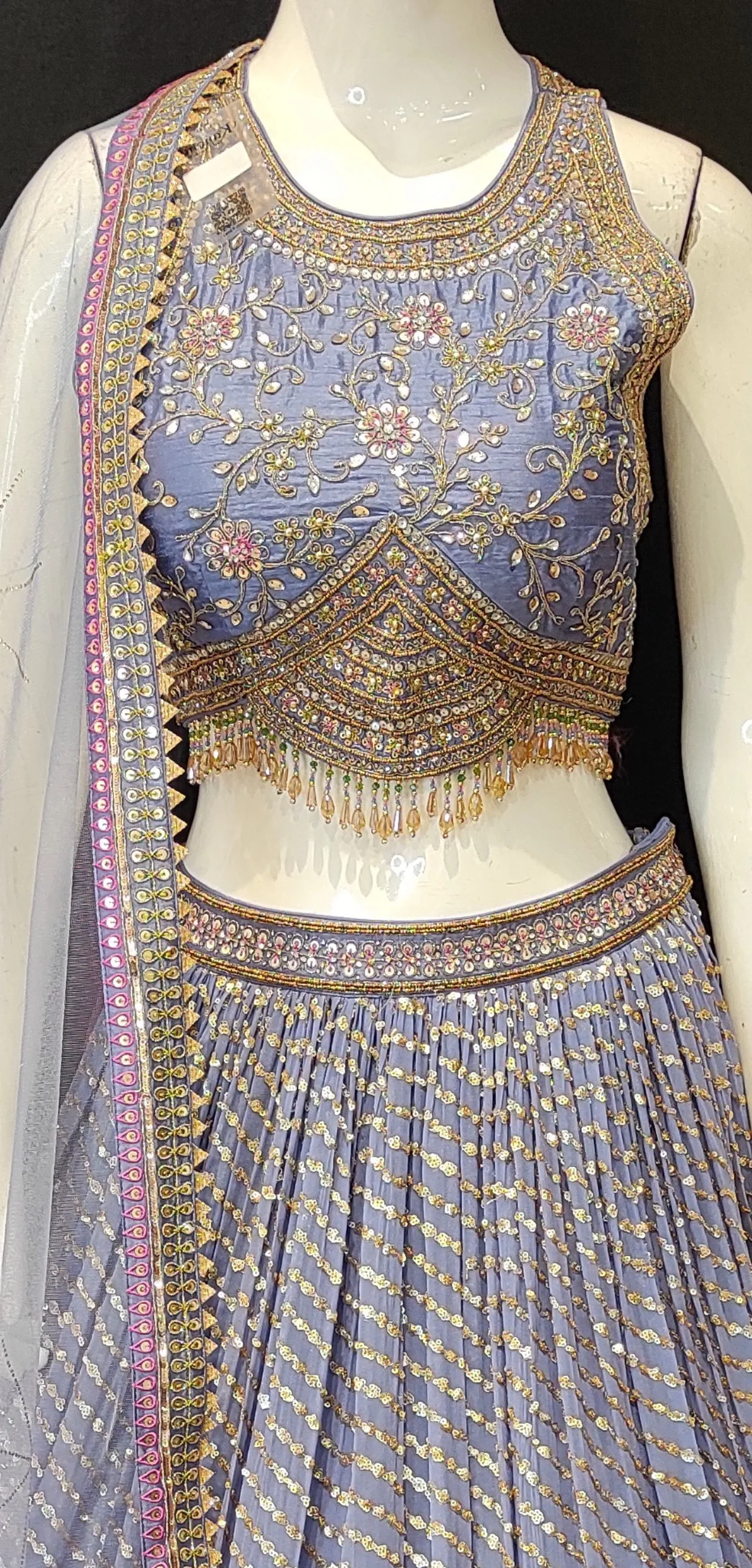 Georgette Lehenga Choli with Hand Embroidery