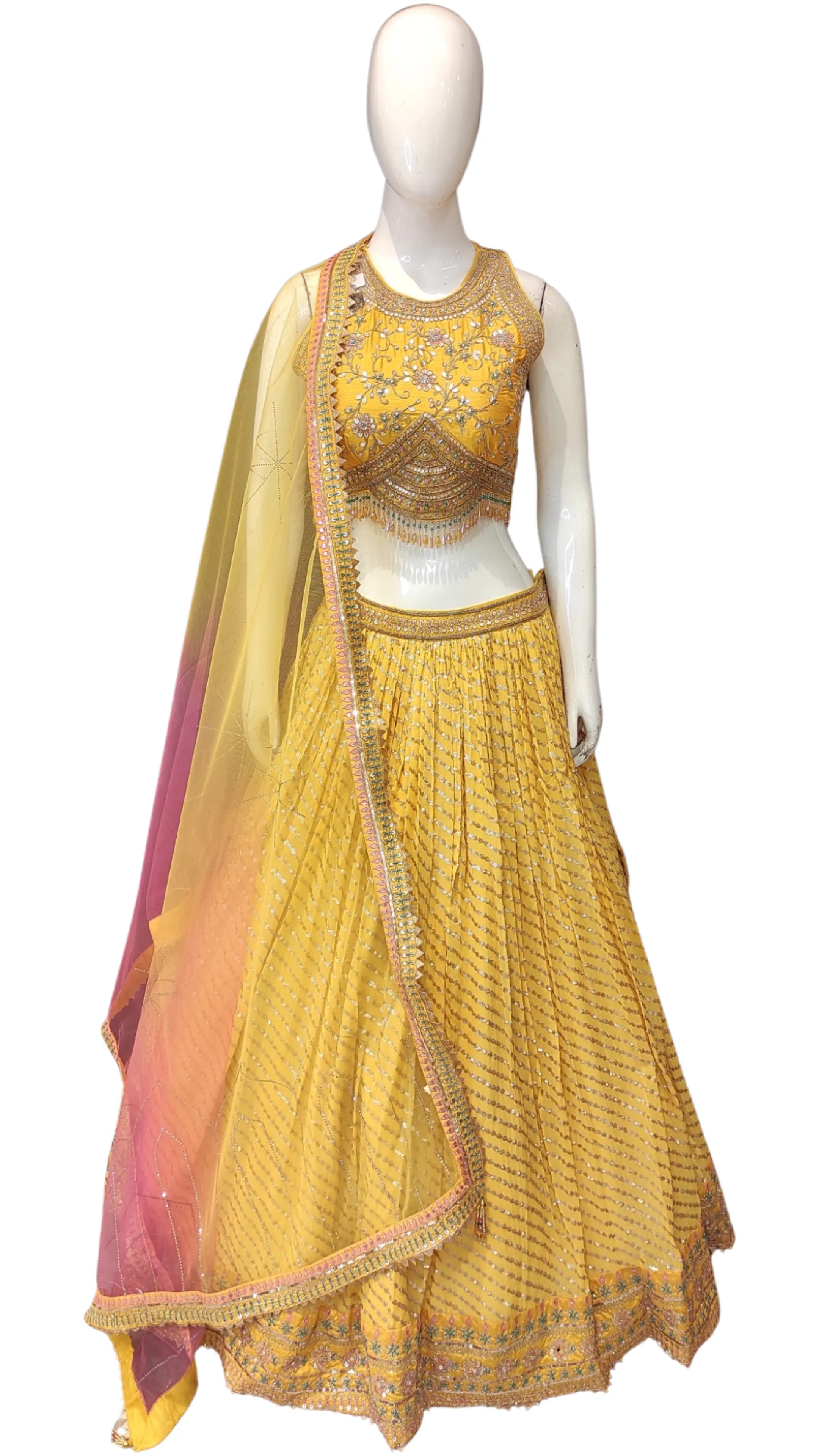 Georgette Lehenga Choli with Hand Embroidery