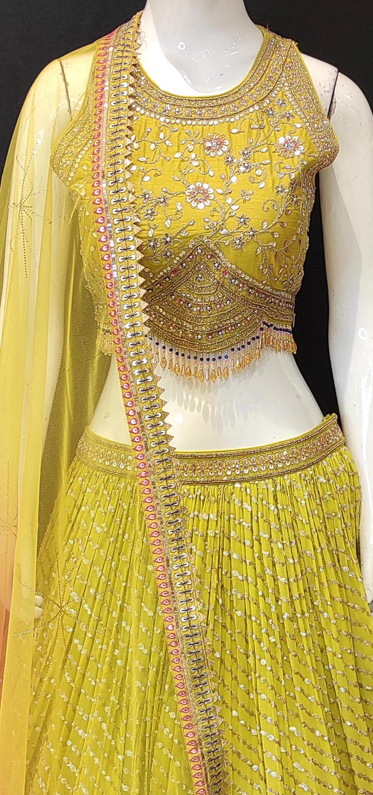 Georgette Lehenga Choli with Hand Embroidery