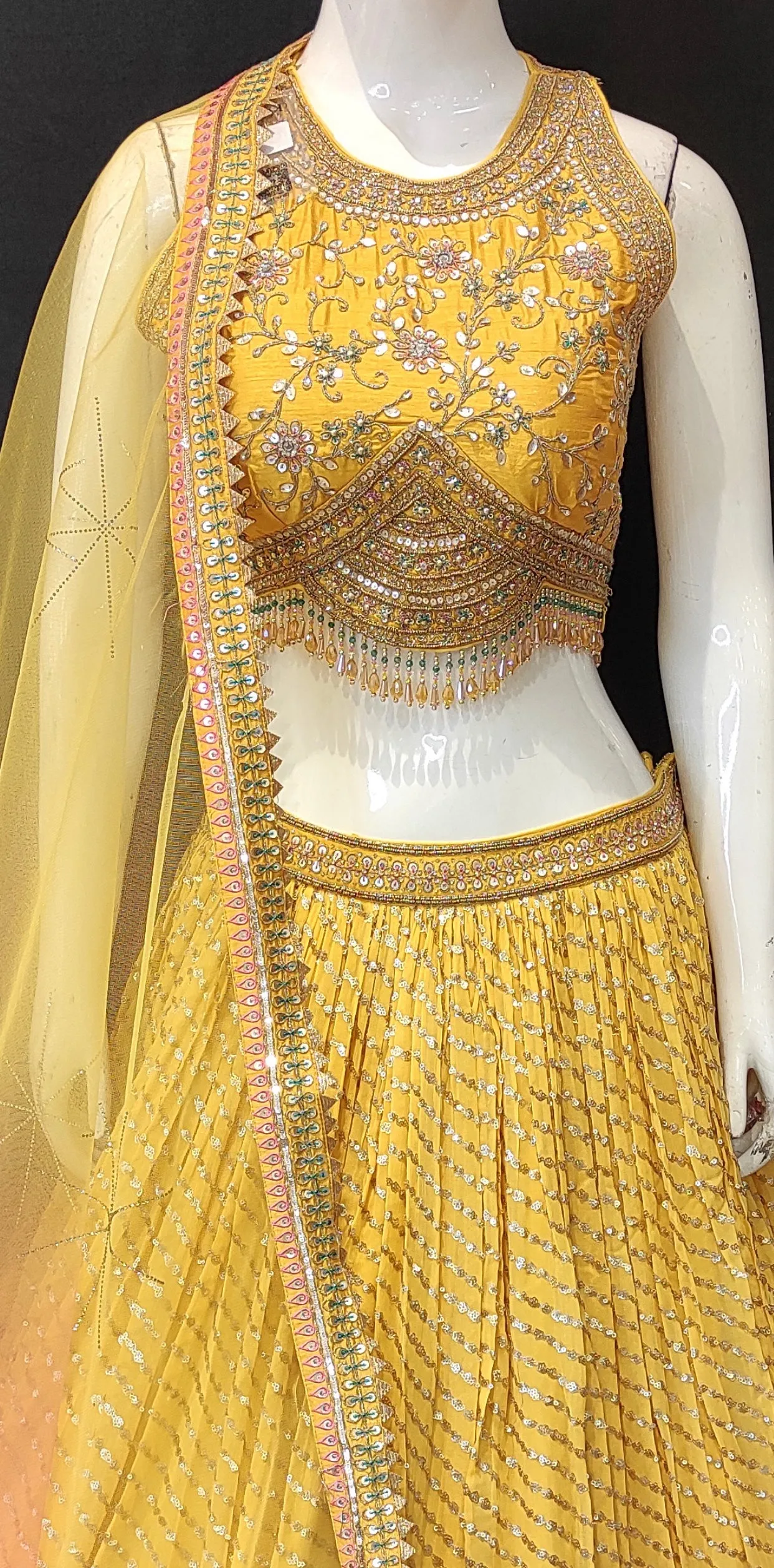 Georgette Lehenga Choli with Hand Embroidery