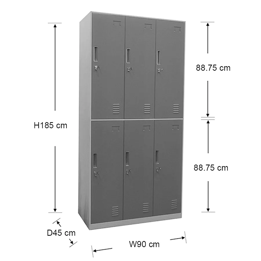 Hanley 6 Door Metal Locker