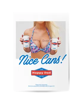 Happy Dad Nice Cans Poster