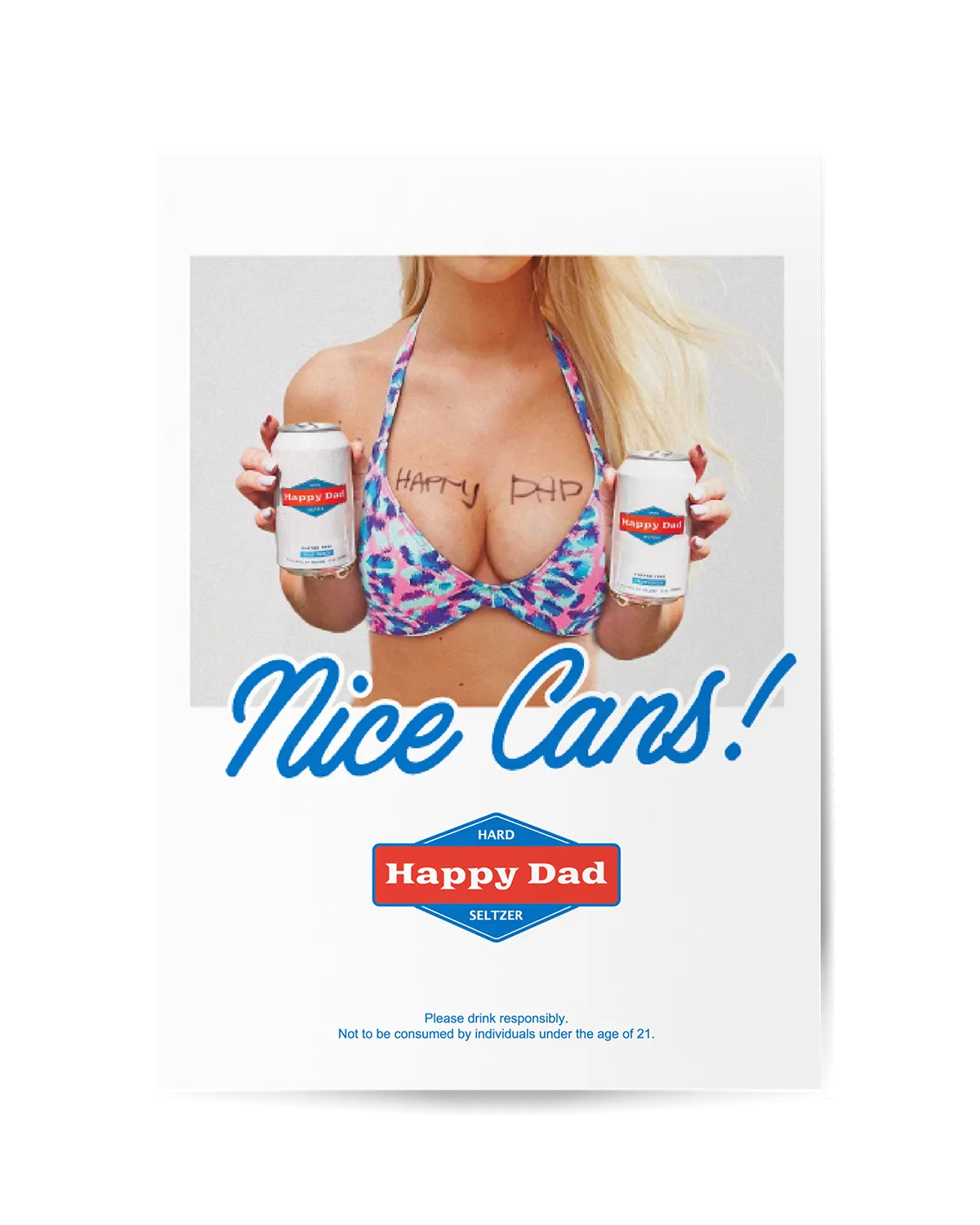 Happy Dad Nice Cans Poster