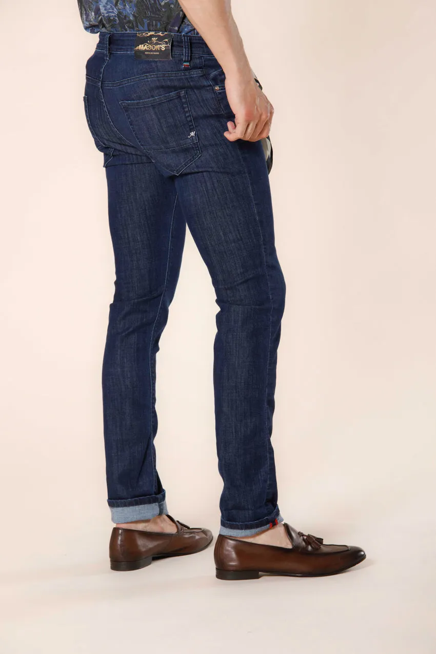 Harris 5 tasche pantalone uomo in denim stretch slim