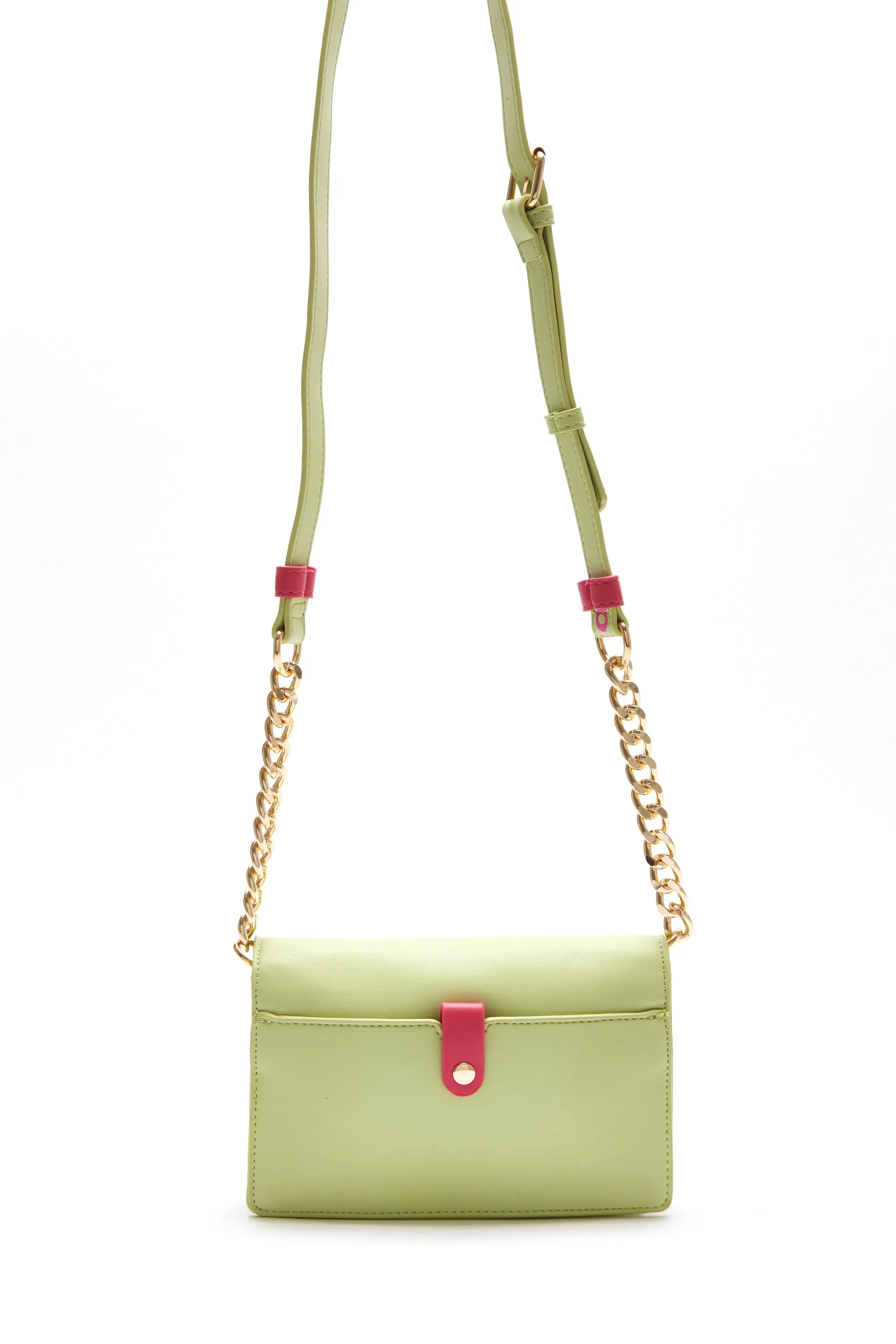 House Of Holland Printed Bag In Green