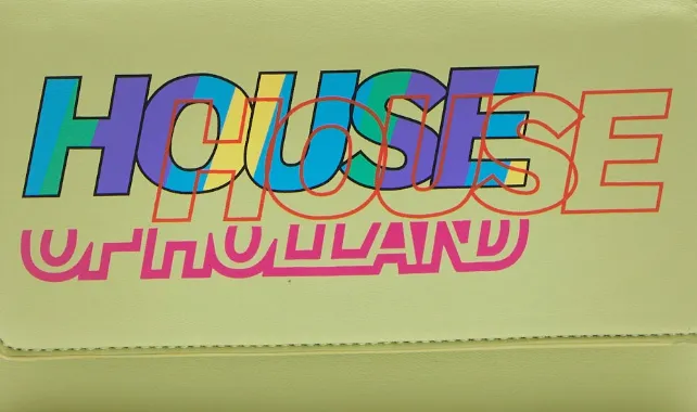 House Of Holland Printed Bag In Green