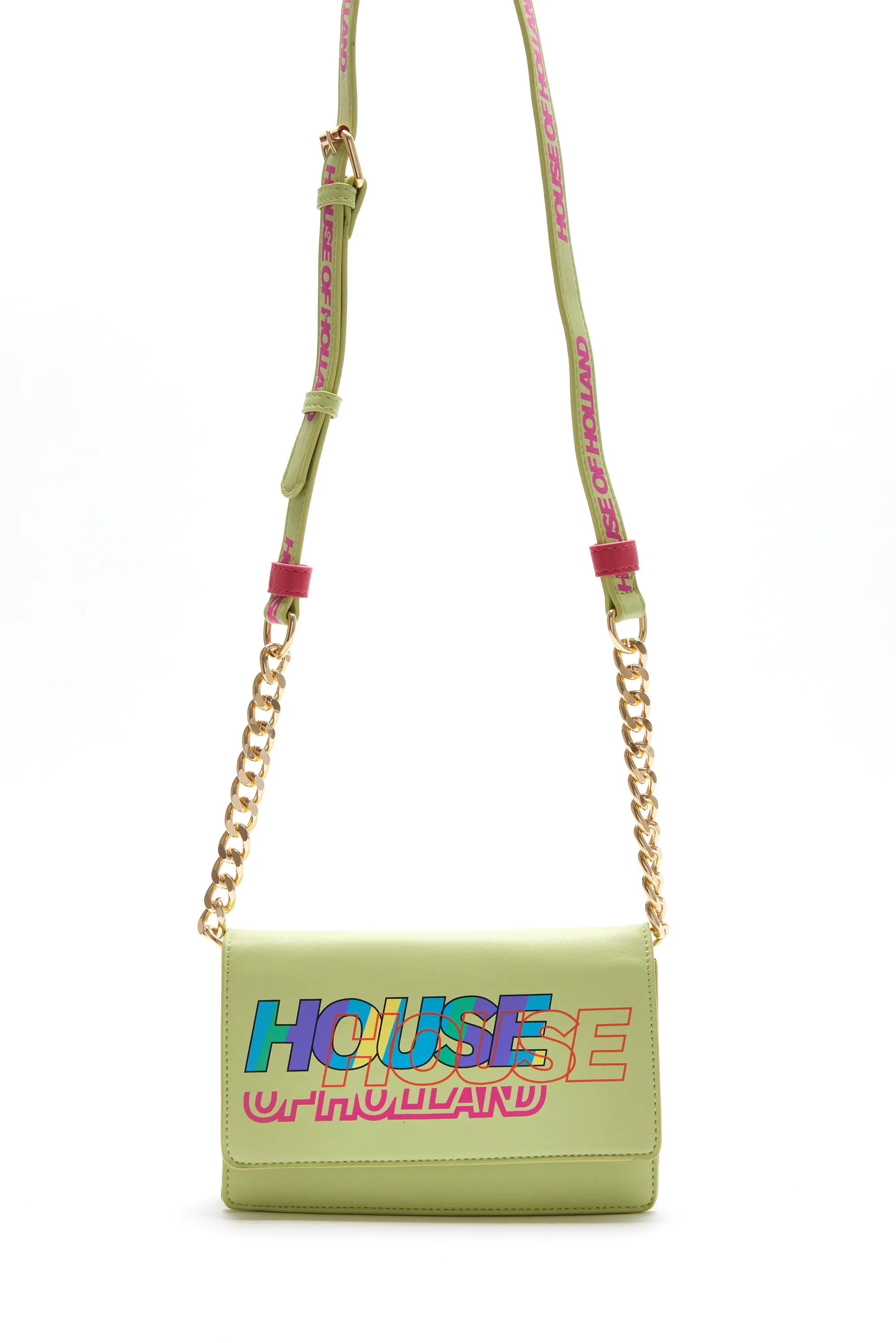 House Of Holland Printed Bag In Green