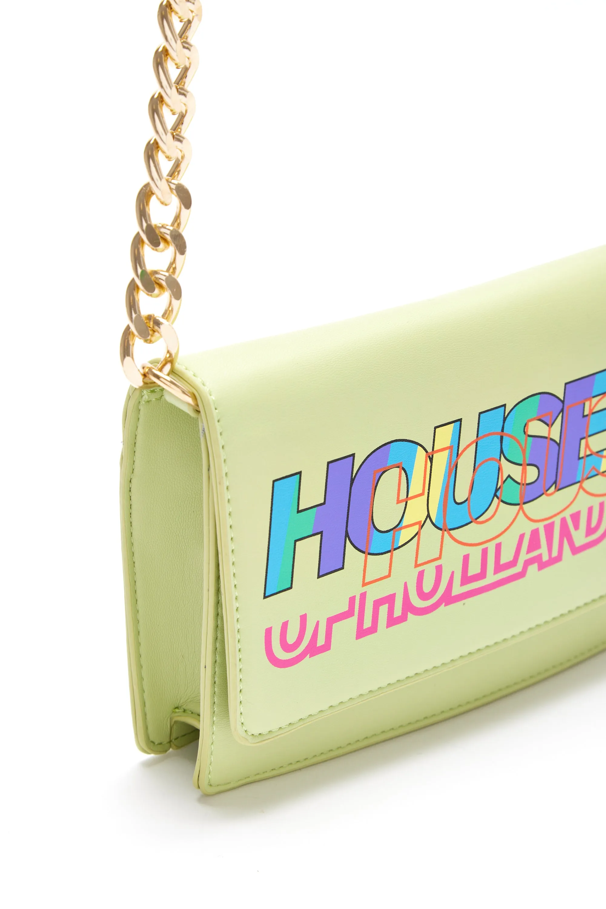 House Of Holland Printed Bag In Green