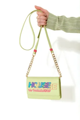 House Of Holland Printed Bag In Green