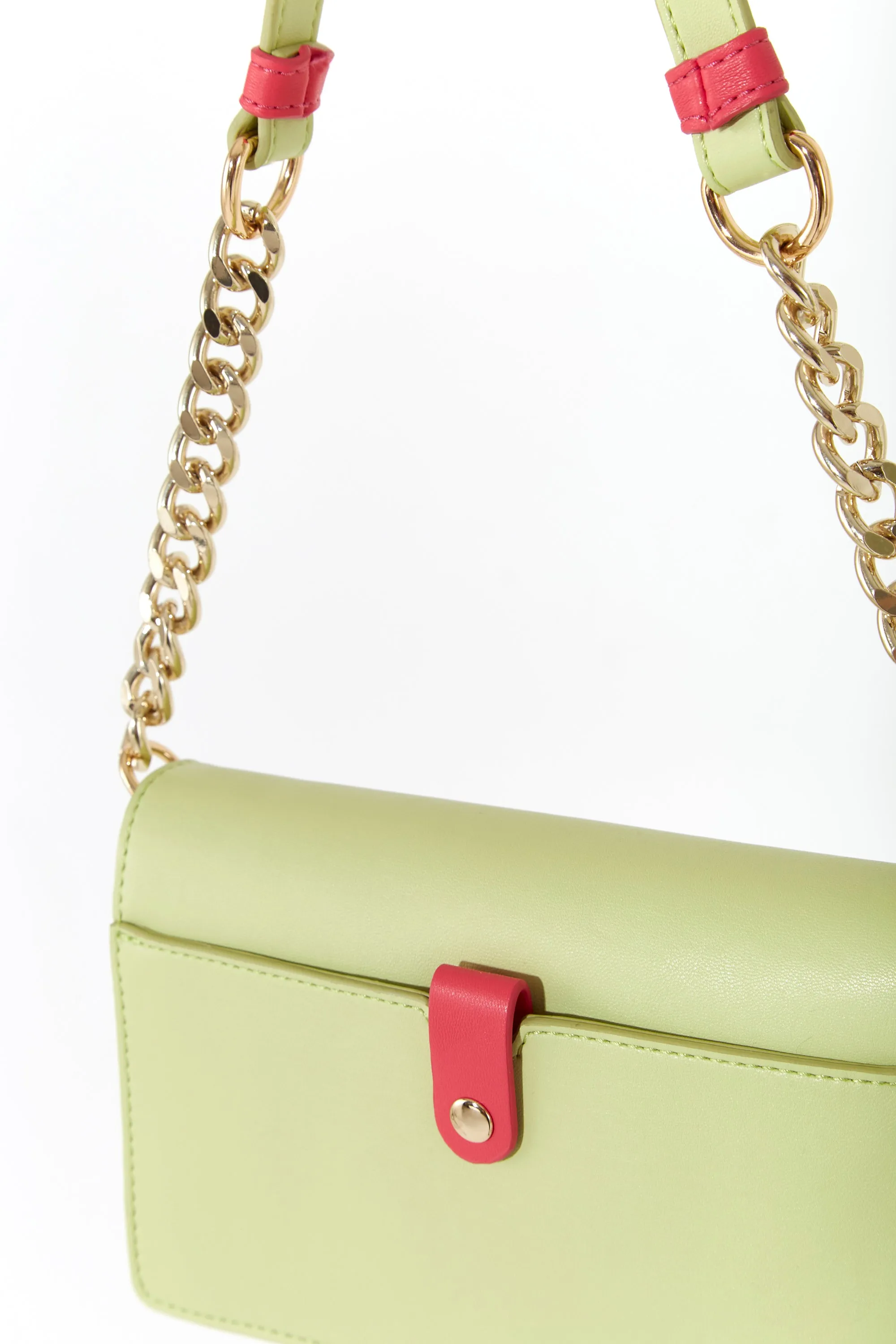 House Of Holland Printed Bag In Green