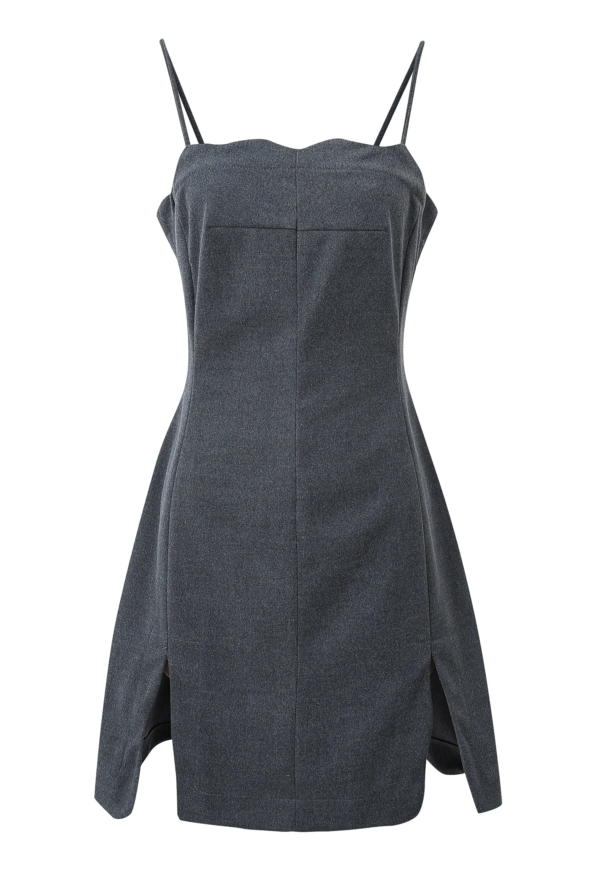 Ink Stain Dress Dark Gray