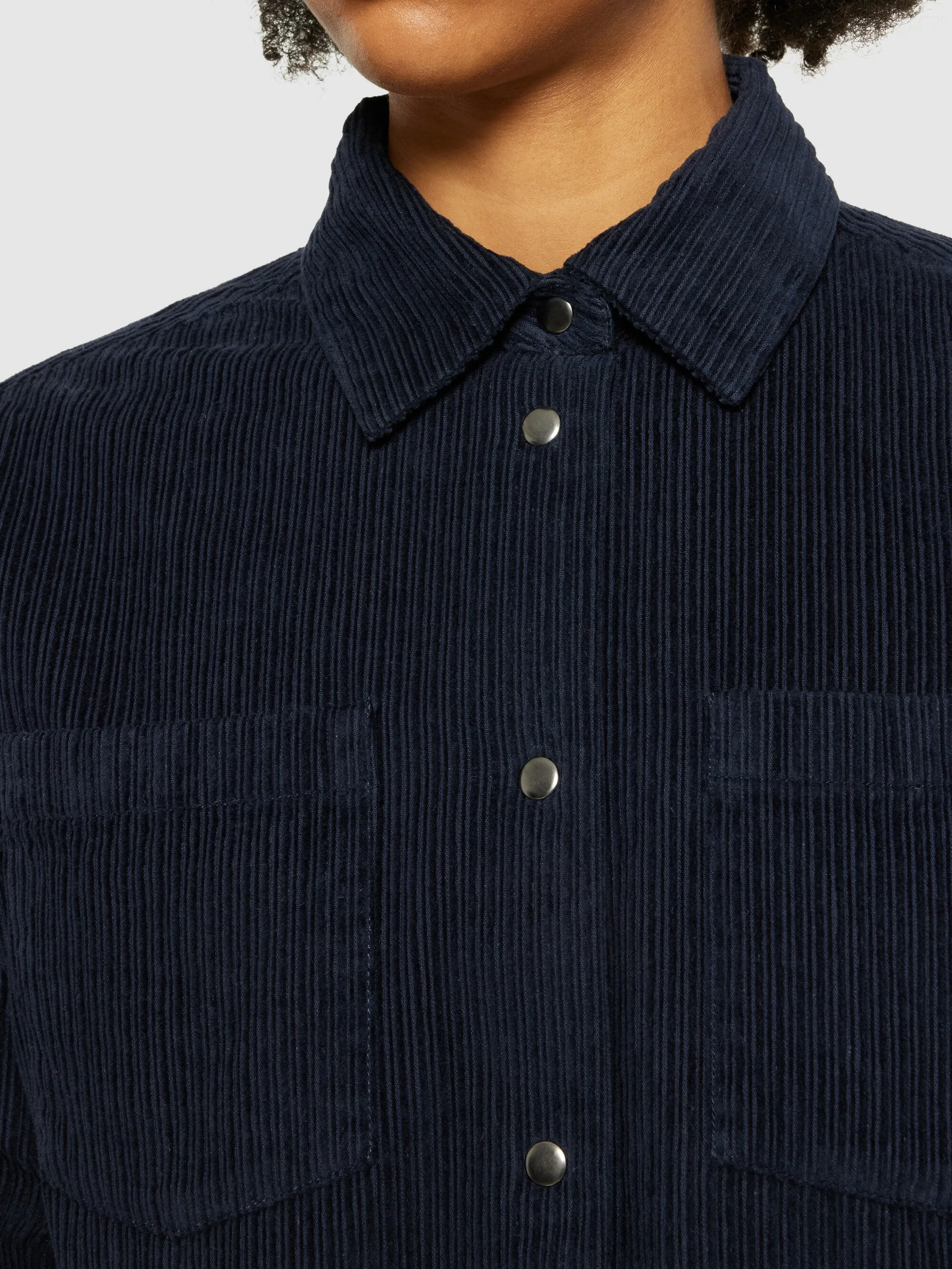 Irregular corduroy overshirt- GOTS/Vegan - Night Sky