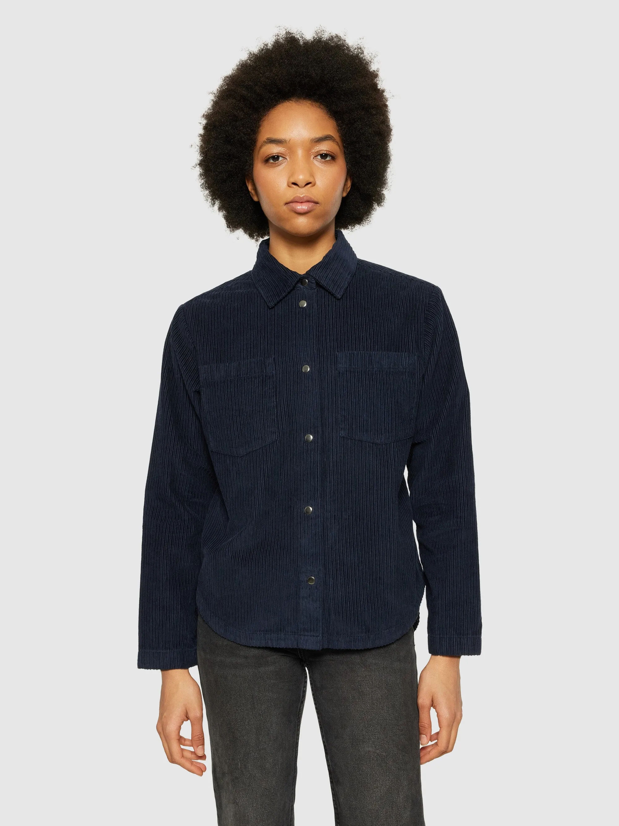 Irregular corduroy overshirt- GOTS/Vegan - Night Sky