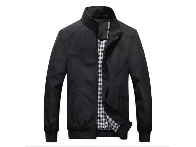 Jaqueta Masculino Bomber forro Xadrez - Preto