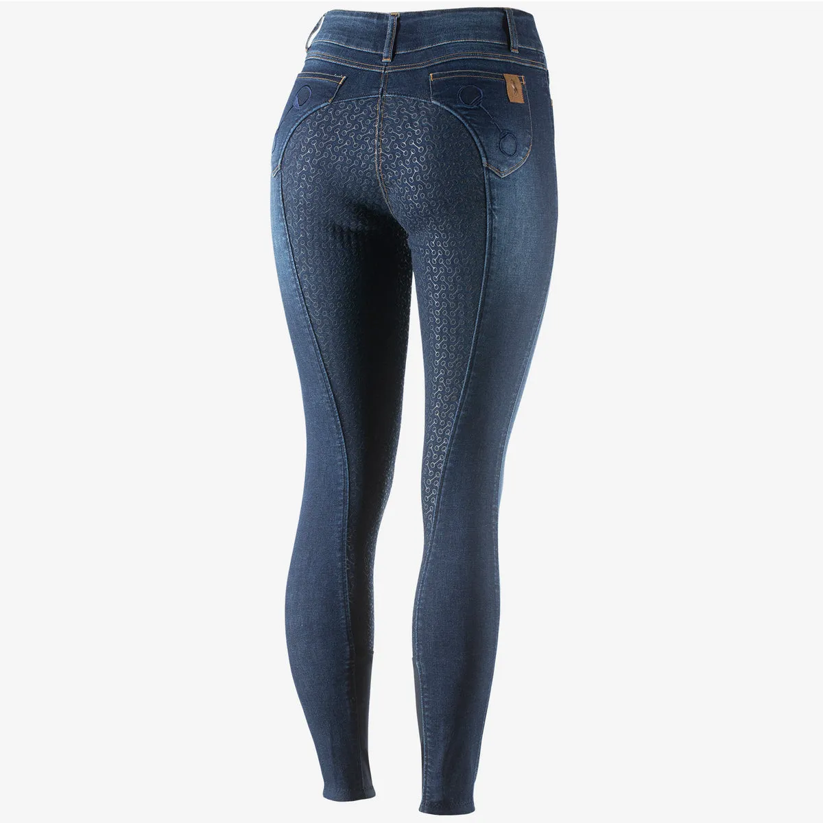 Kaia Womens Dark Denim Silicone FS Breeches