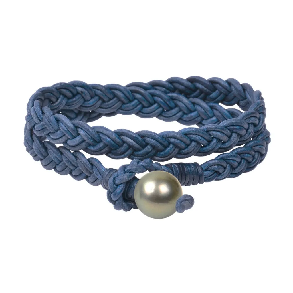 Lagos Double Wrap Bracelet, Tahitian