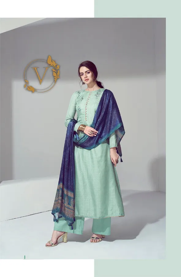 Light Blue Salwar Suit with Embroidery