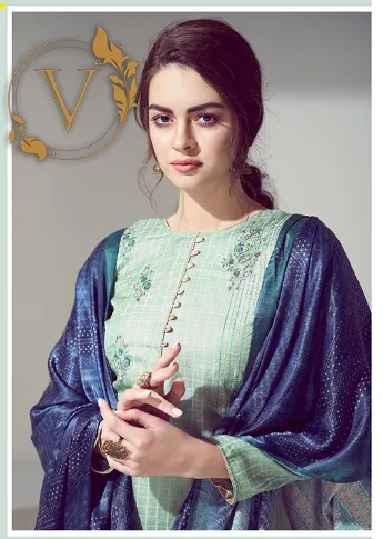 Light Blue Salwar Suit with Embroidery