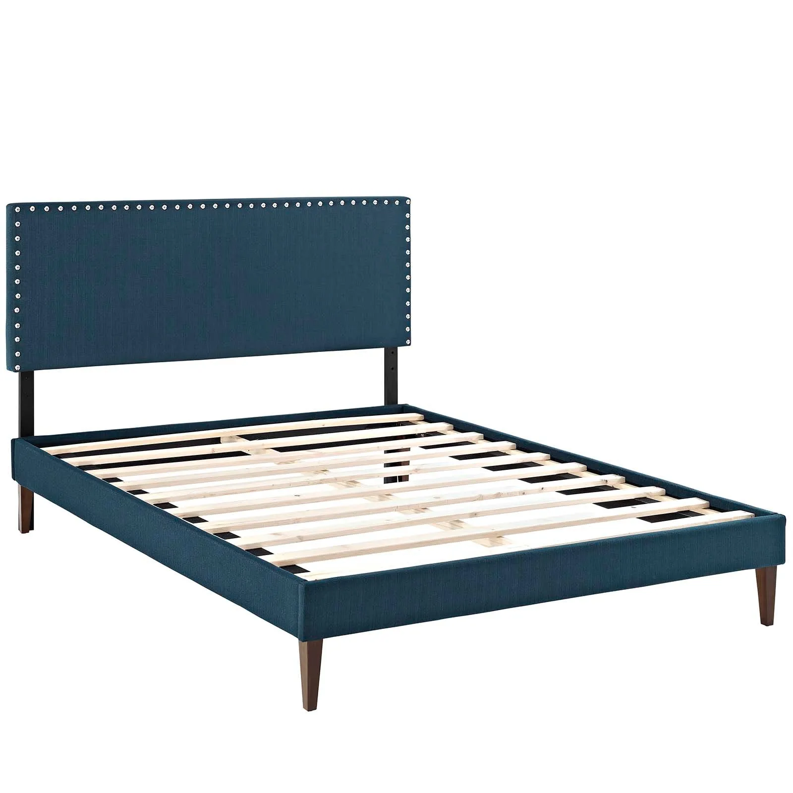 Macie Fabric Platform Bed with Squared Tapered Legs