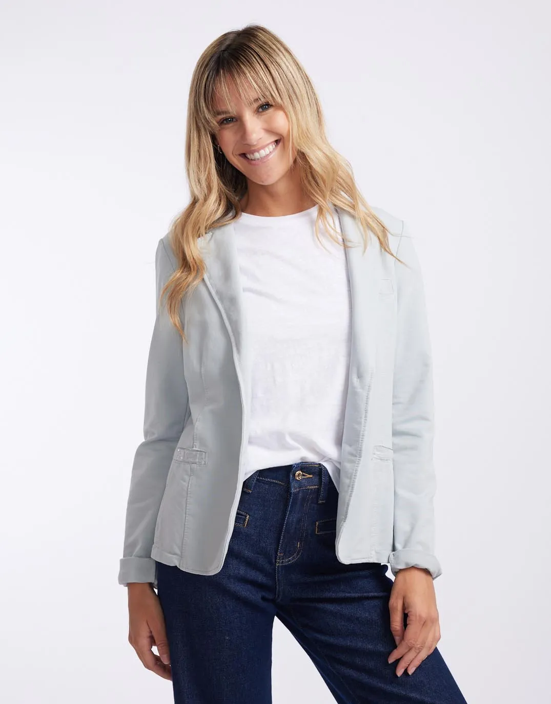 Maha Sequin Jacket - Pearl Grey