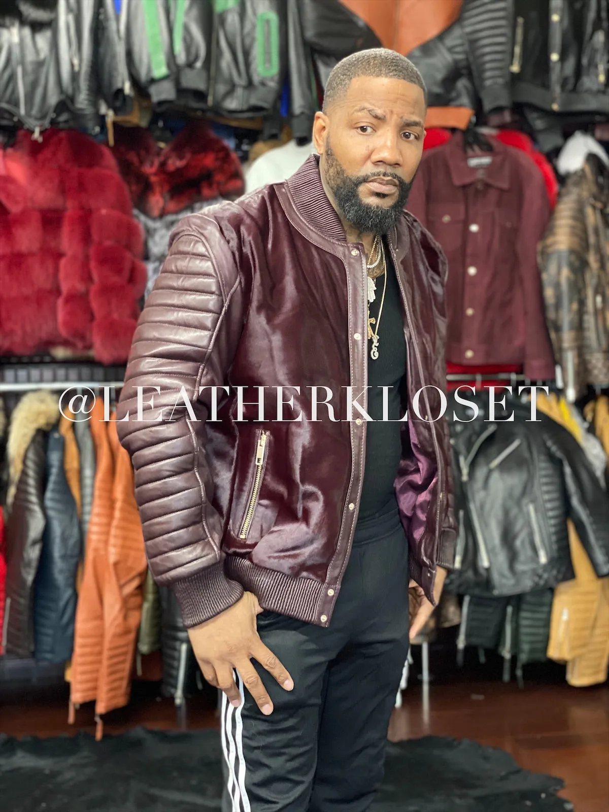 Men's Meek Bomber Jacket Wine