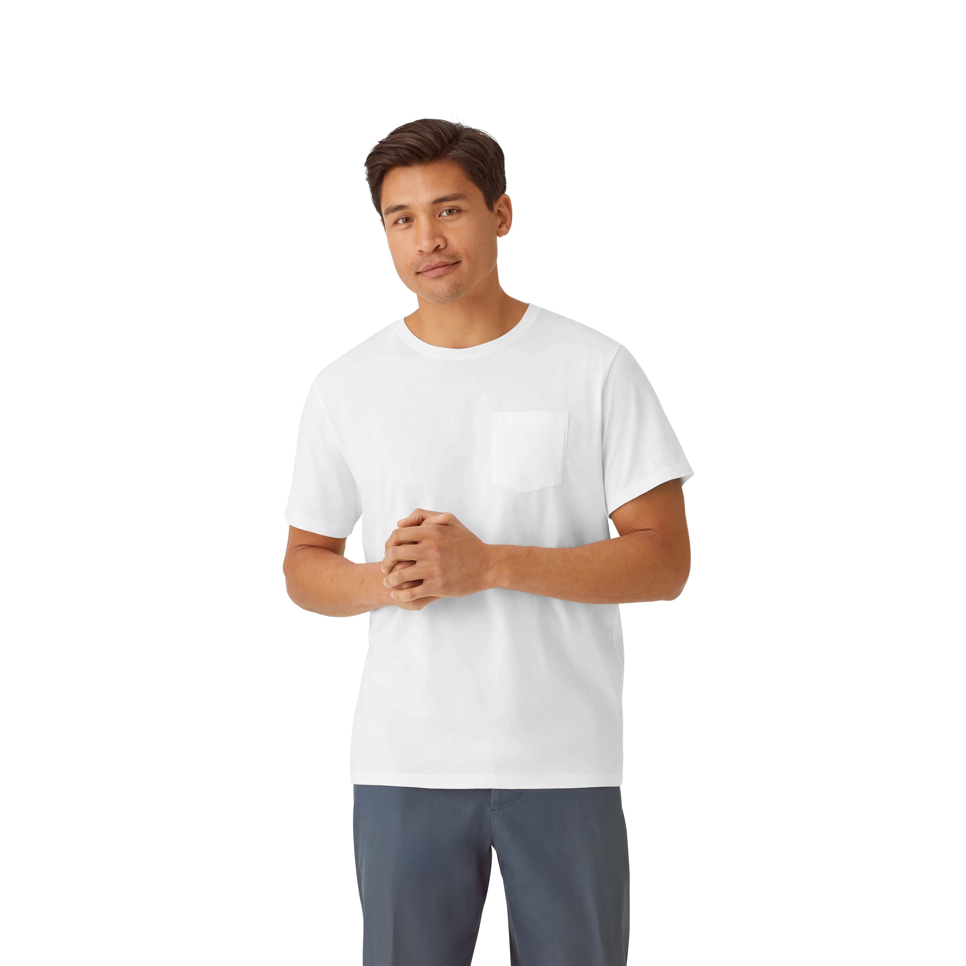 Men's Pima Cotton Pocket Crew Neck T-Shirt