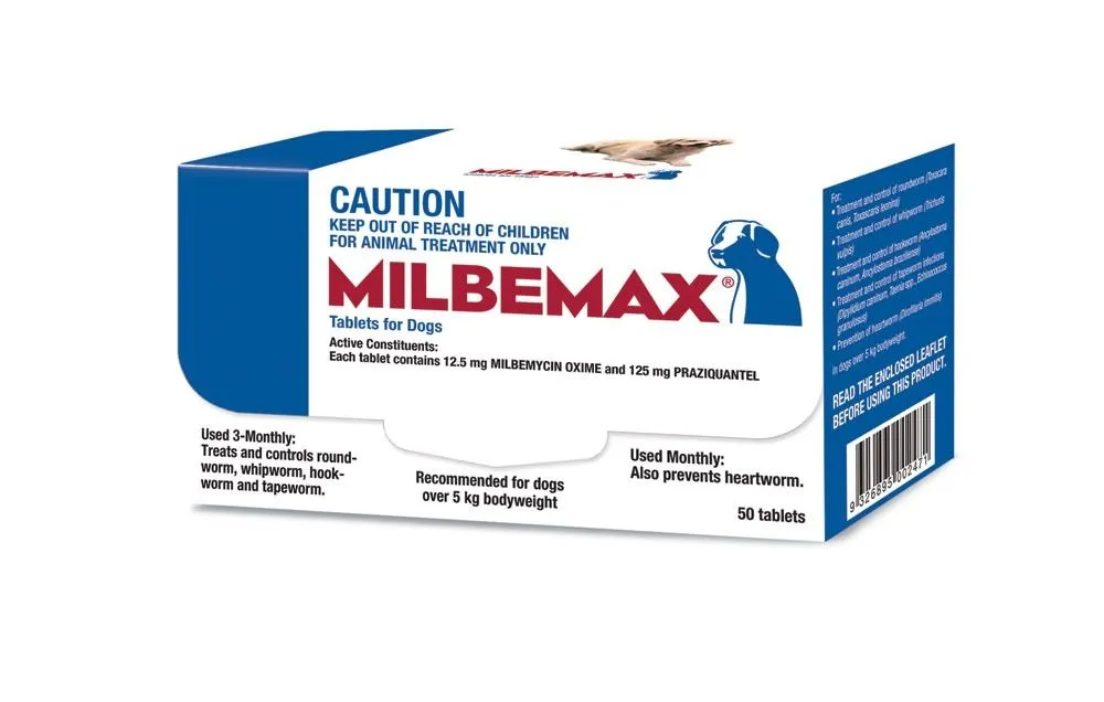 Milbemax Allwormer Tablets for Large Dogs (5 to 25 kg)