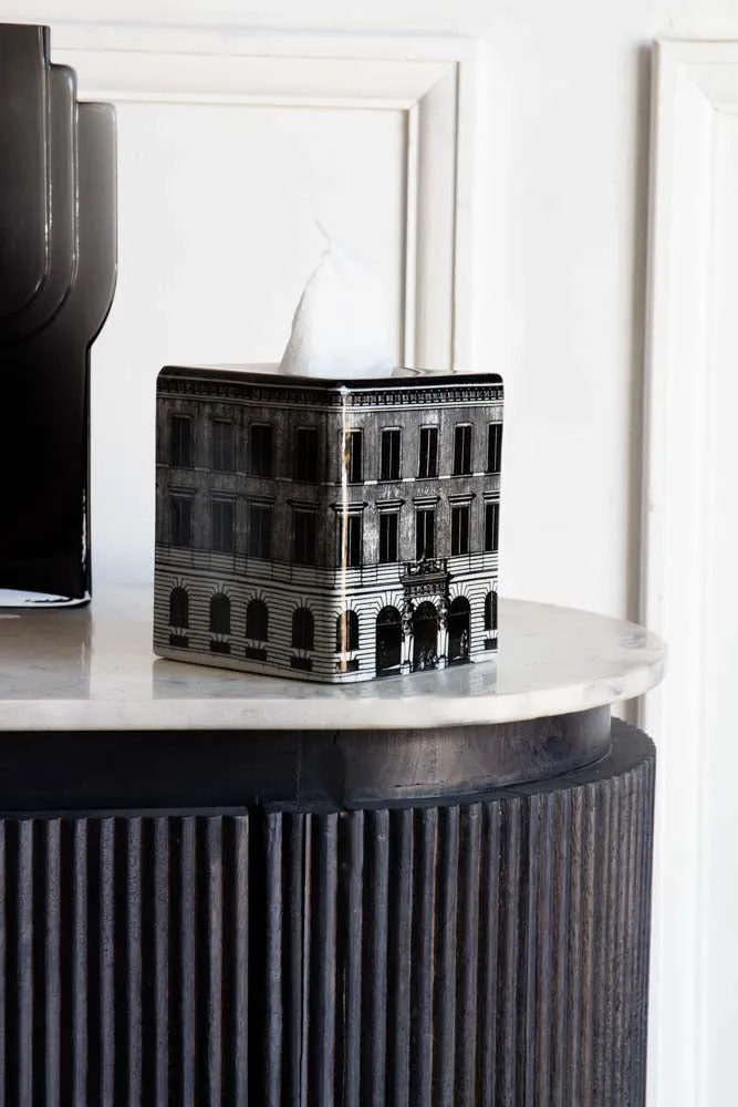 Monochrome Window Tissue Box