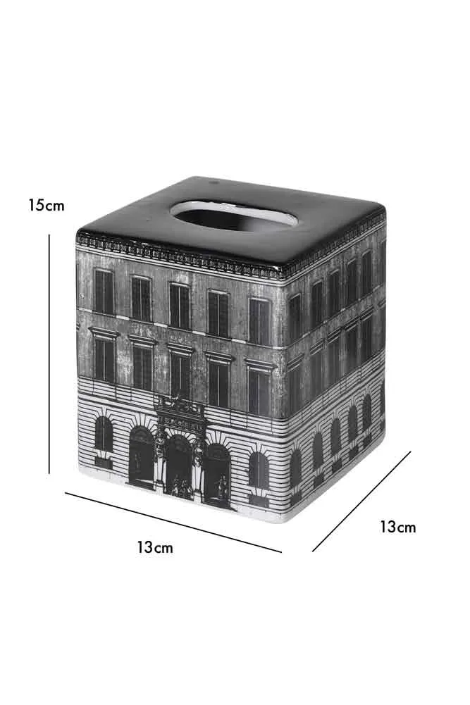 Monochrome Window Tissue Box