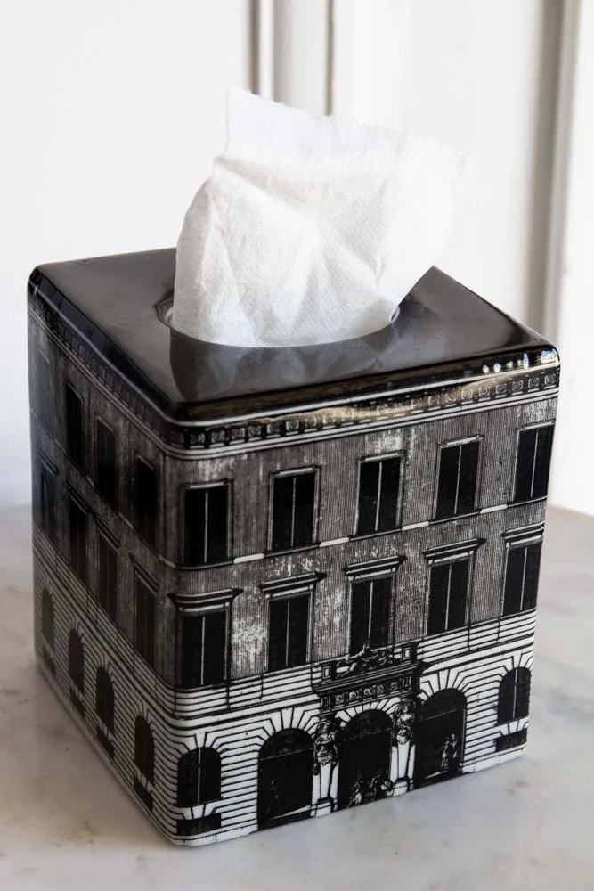 Monochrome Window Tissue Box