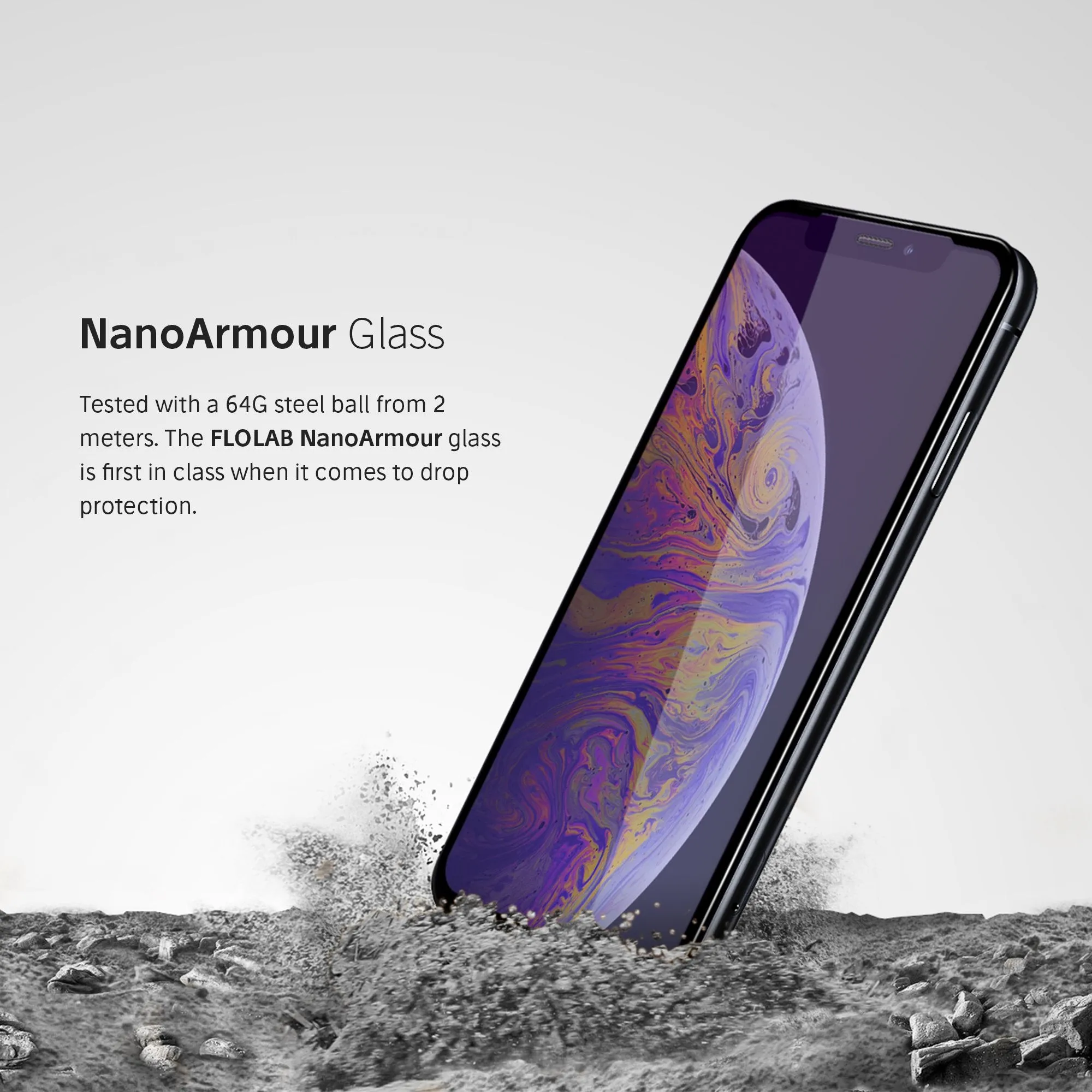 NanoArmour iPhone XS / X Anti-Blue Light Screen Protector Case Friendly