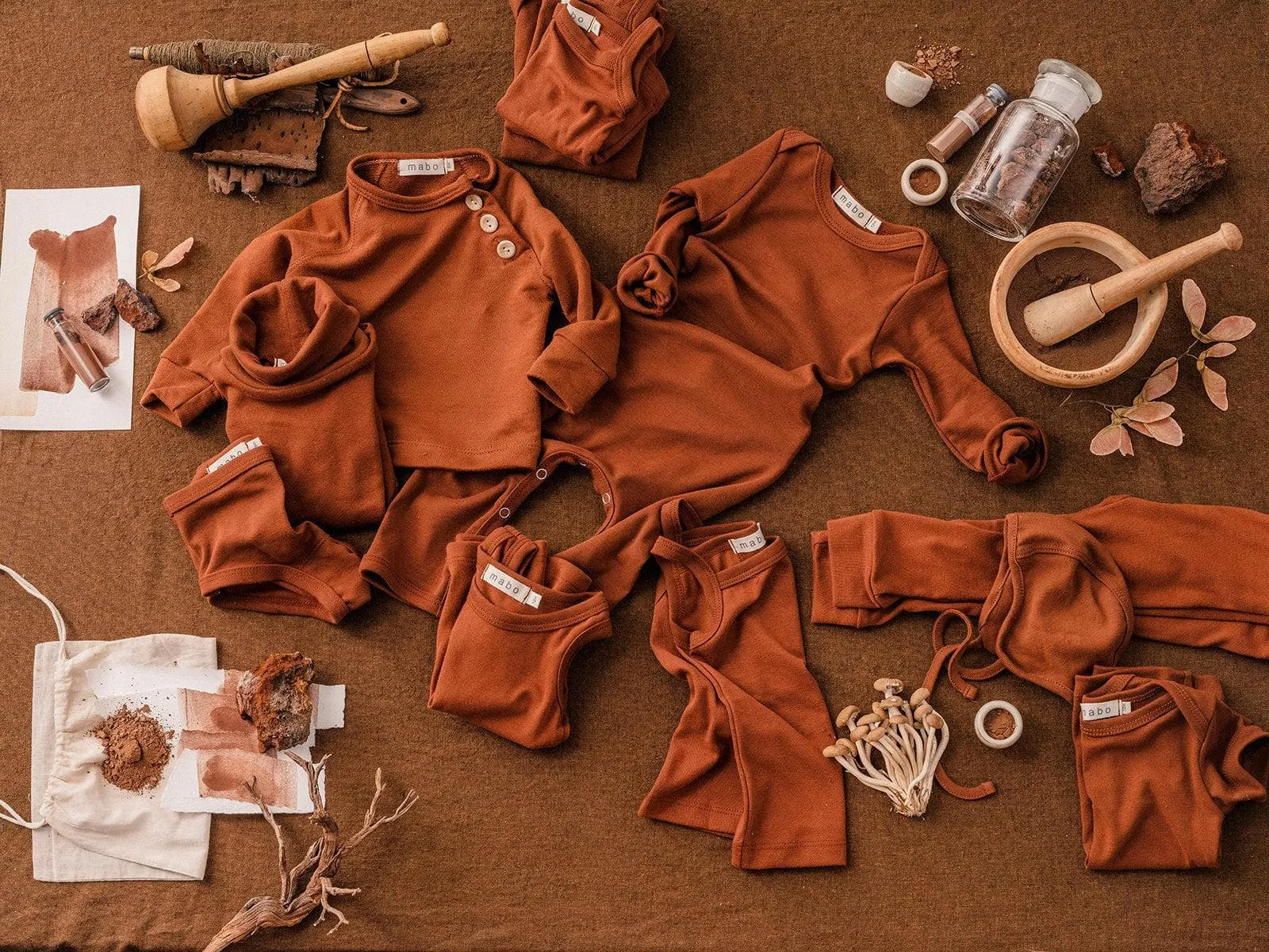 organic cotton bonnet - chestnut