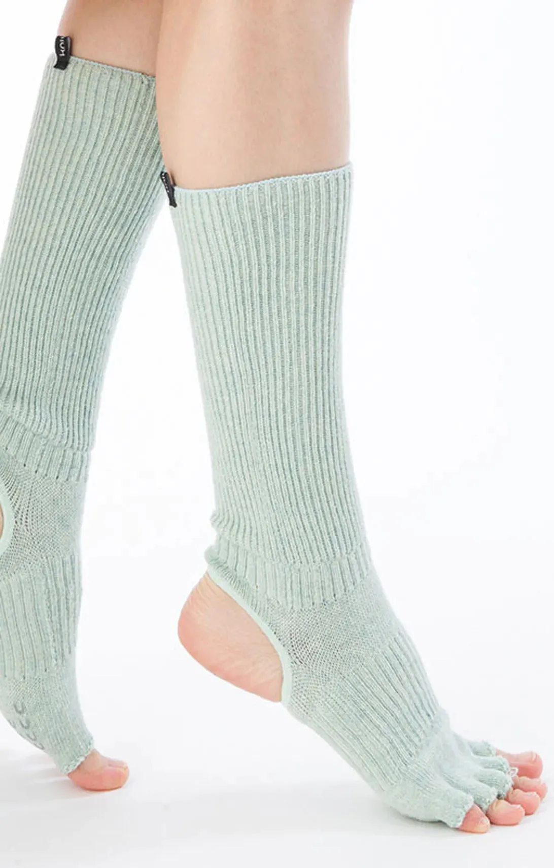 Organic Cotton Botanical Dyed Open Toe and Heel Grip Socks