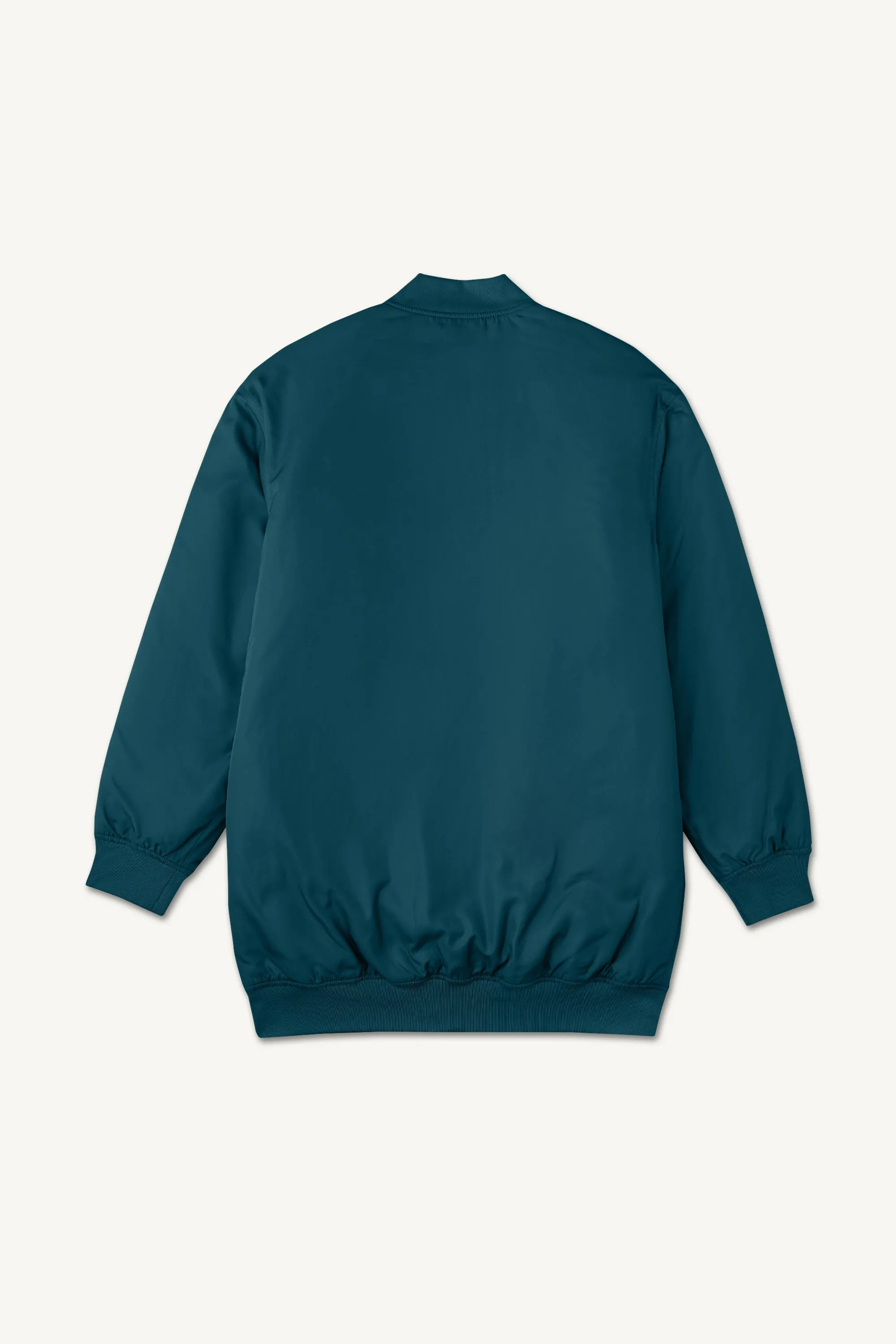 Oversized Bomber Jacket - Deep Teal