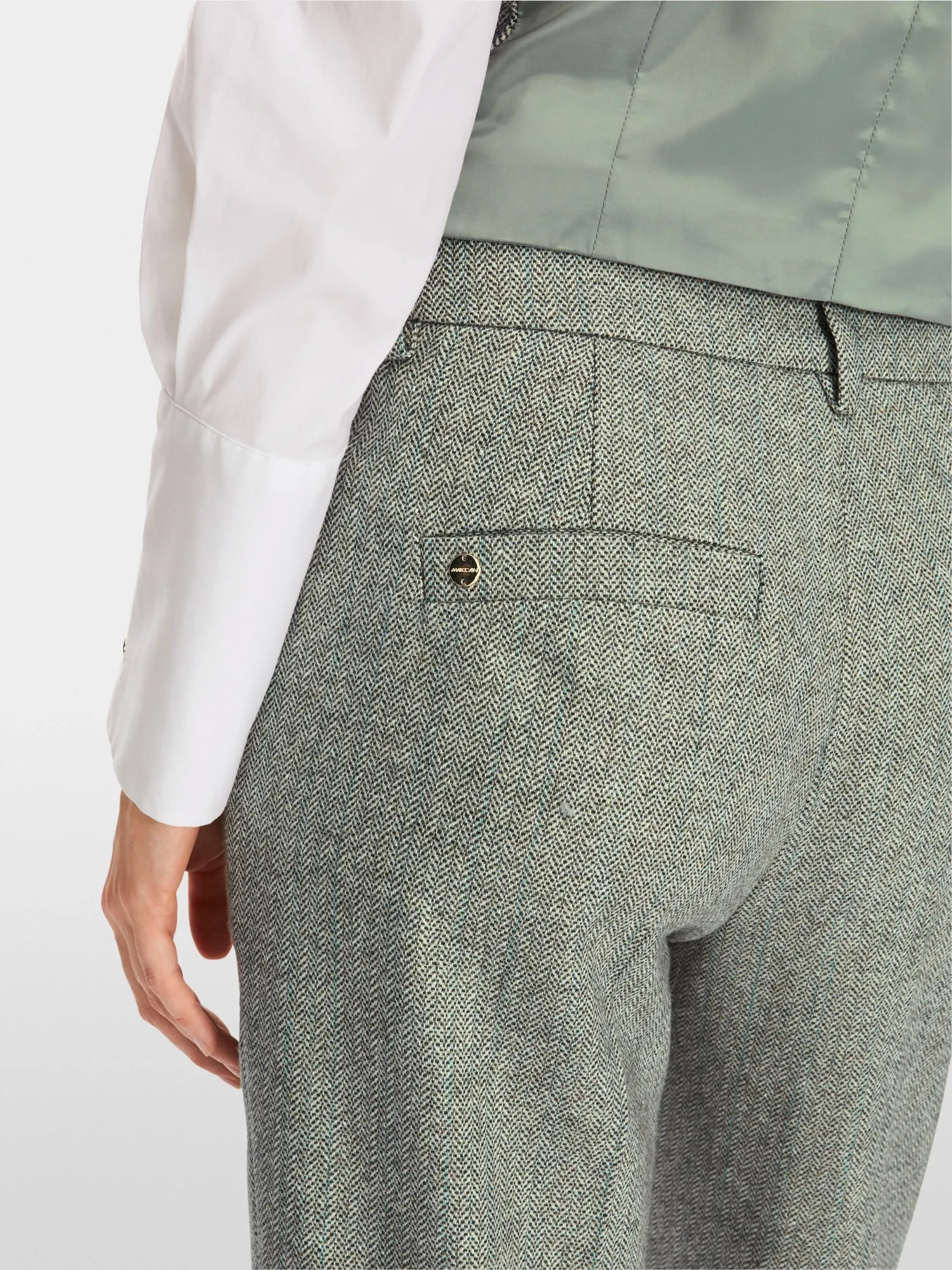 Pant - Avocado/White