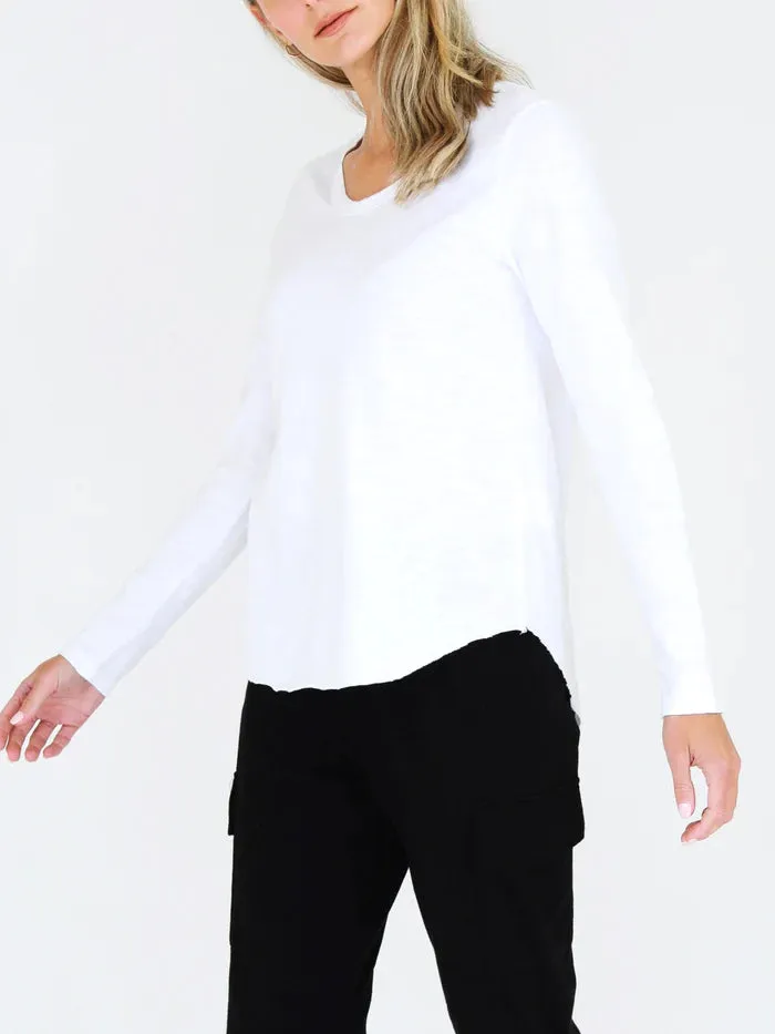 Penola Long Sleeve Tee White