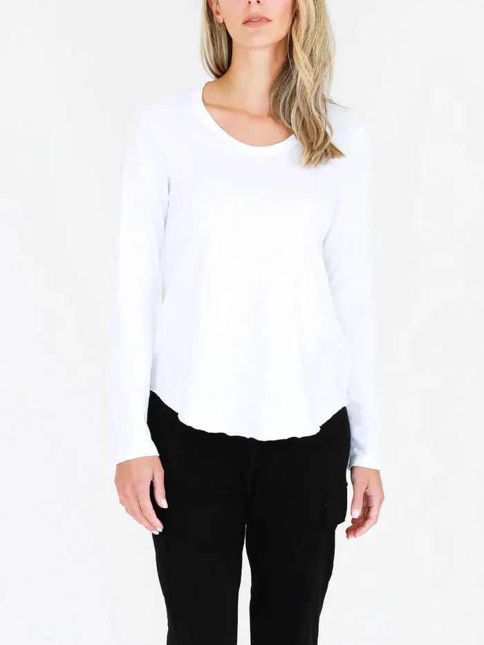 Penola Long Sleeve Tee White