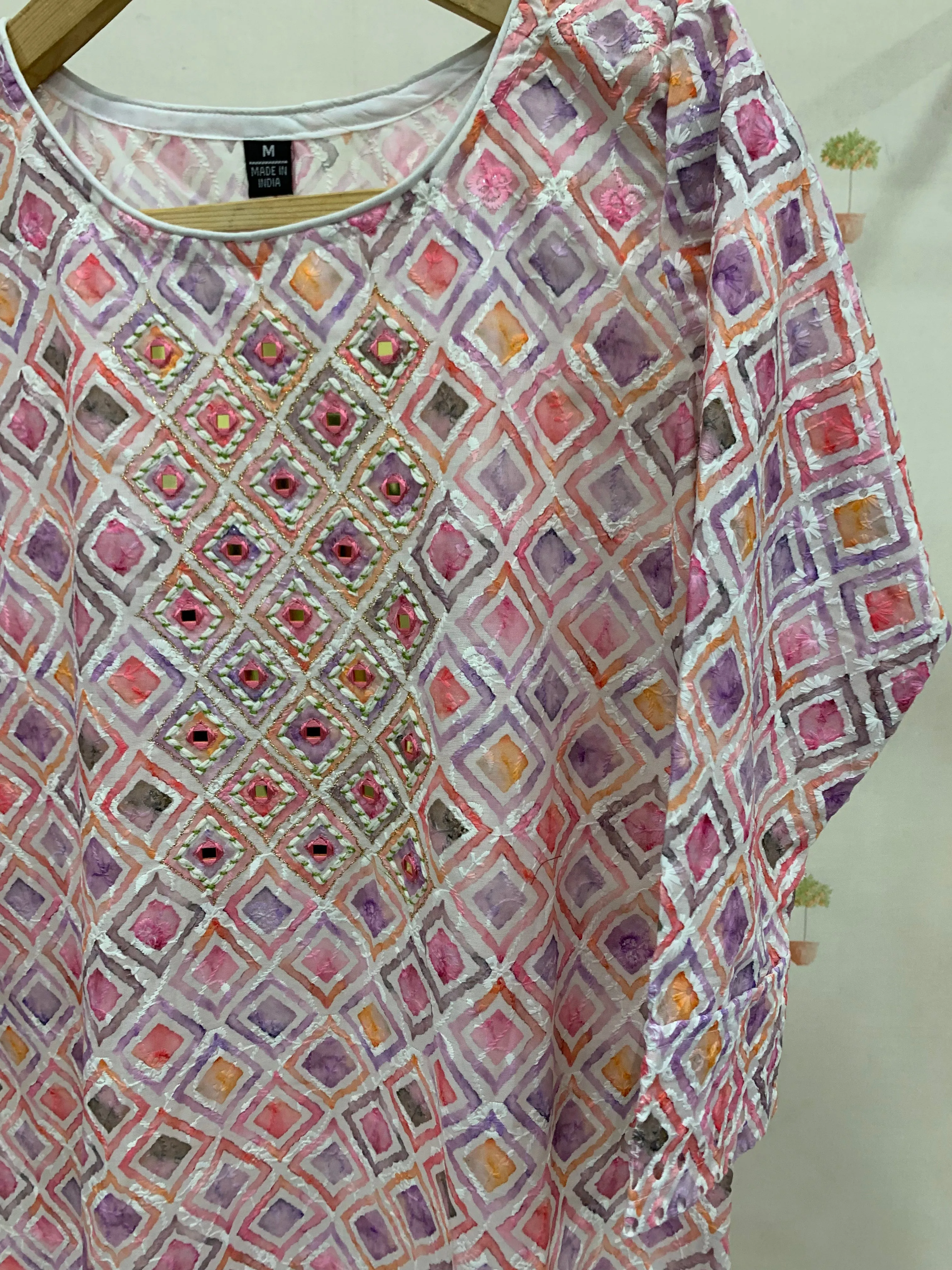 PINK & PURPLE PASTEL PRINTED KURTA