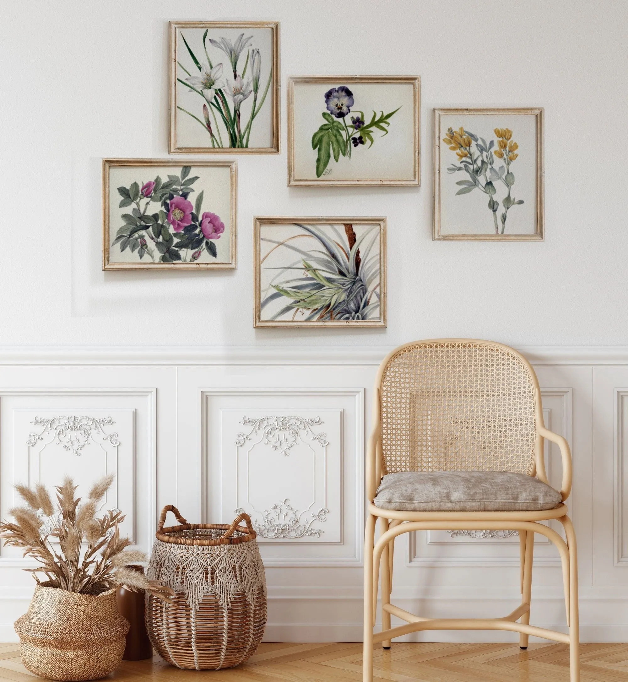 Printed Floral Vintage Gallery Wall Art