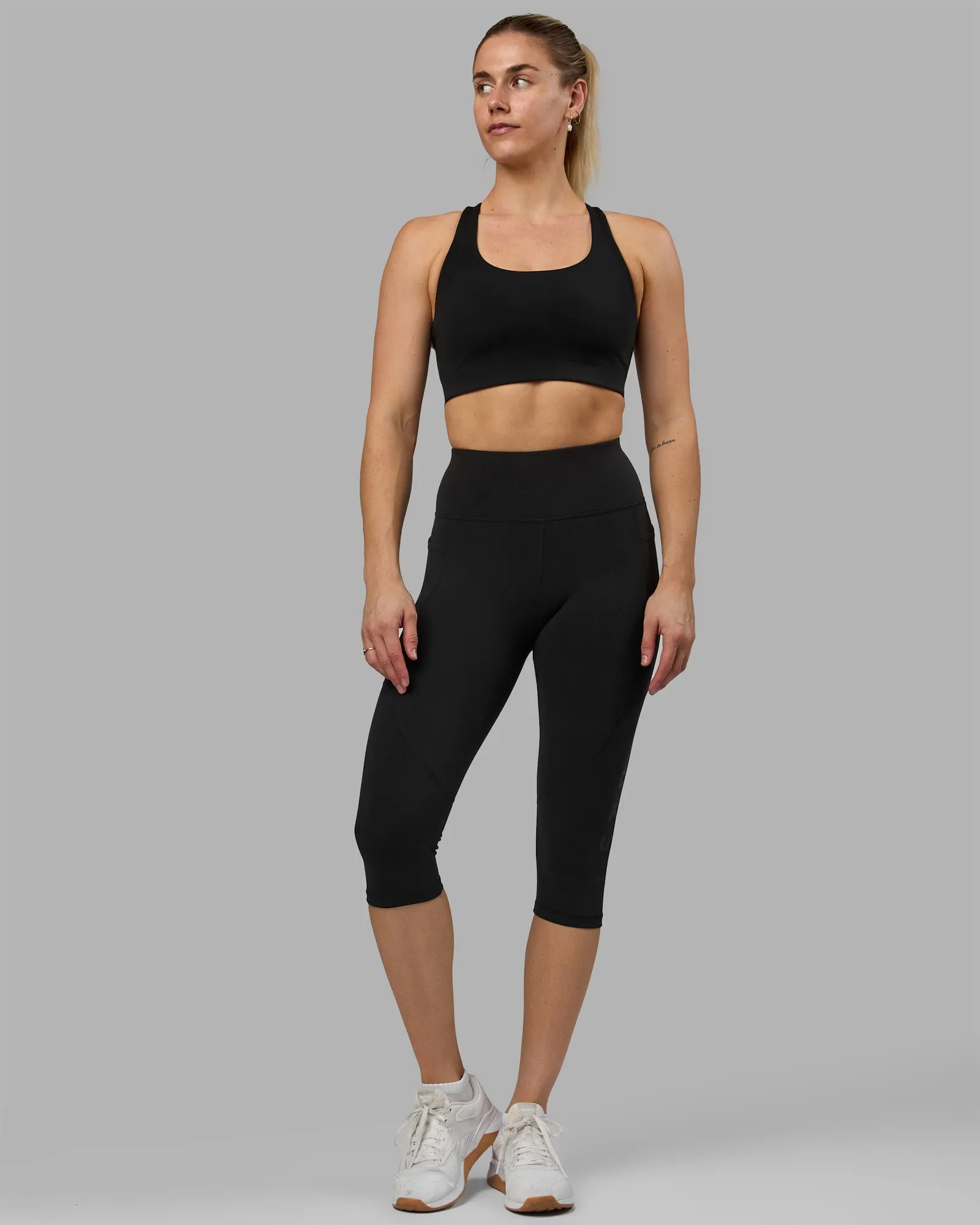 Rep 3/4 Length Leggings - Black-Black