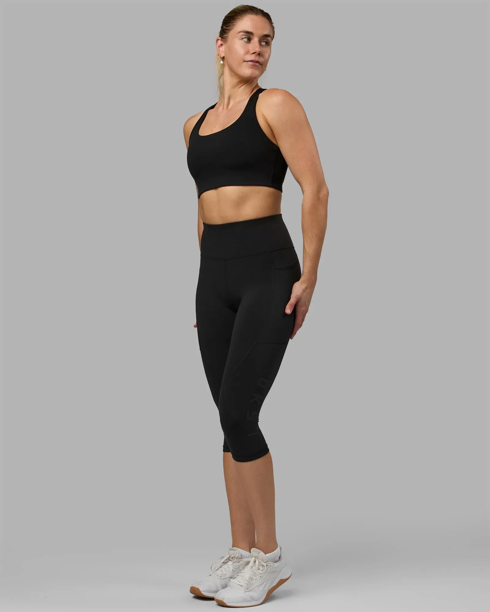 Rep 3/4 Length Leggings - Black-Black