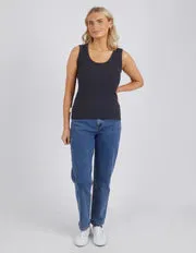 Sadie Rib Tank Coal