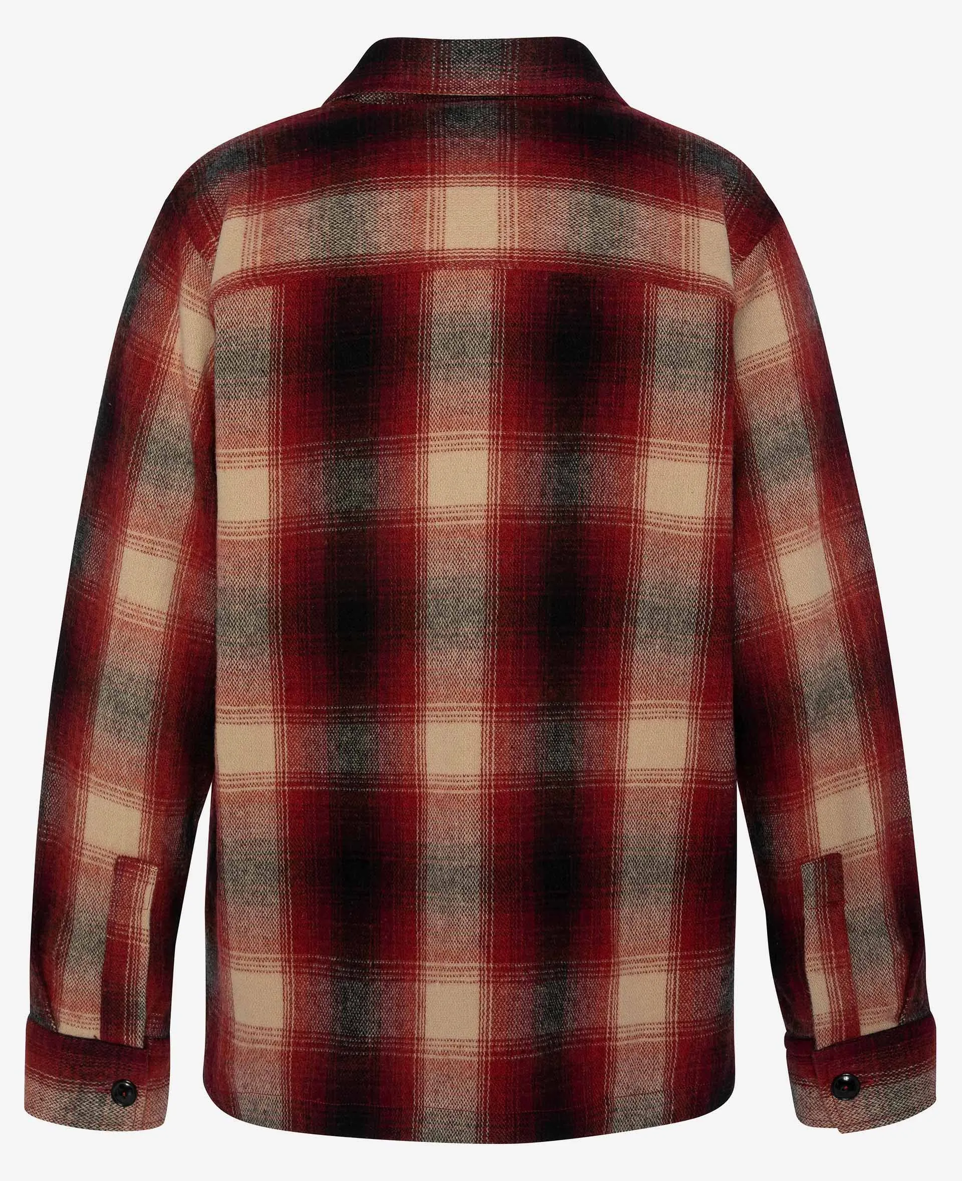 Dark Red Checked SCHOTT Overshirt