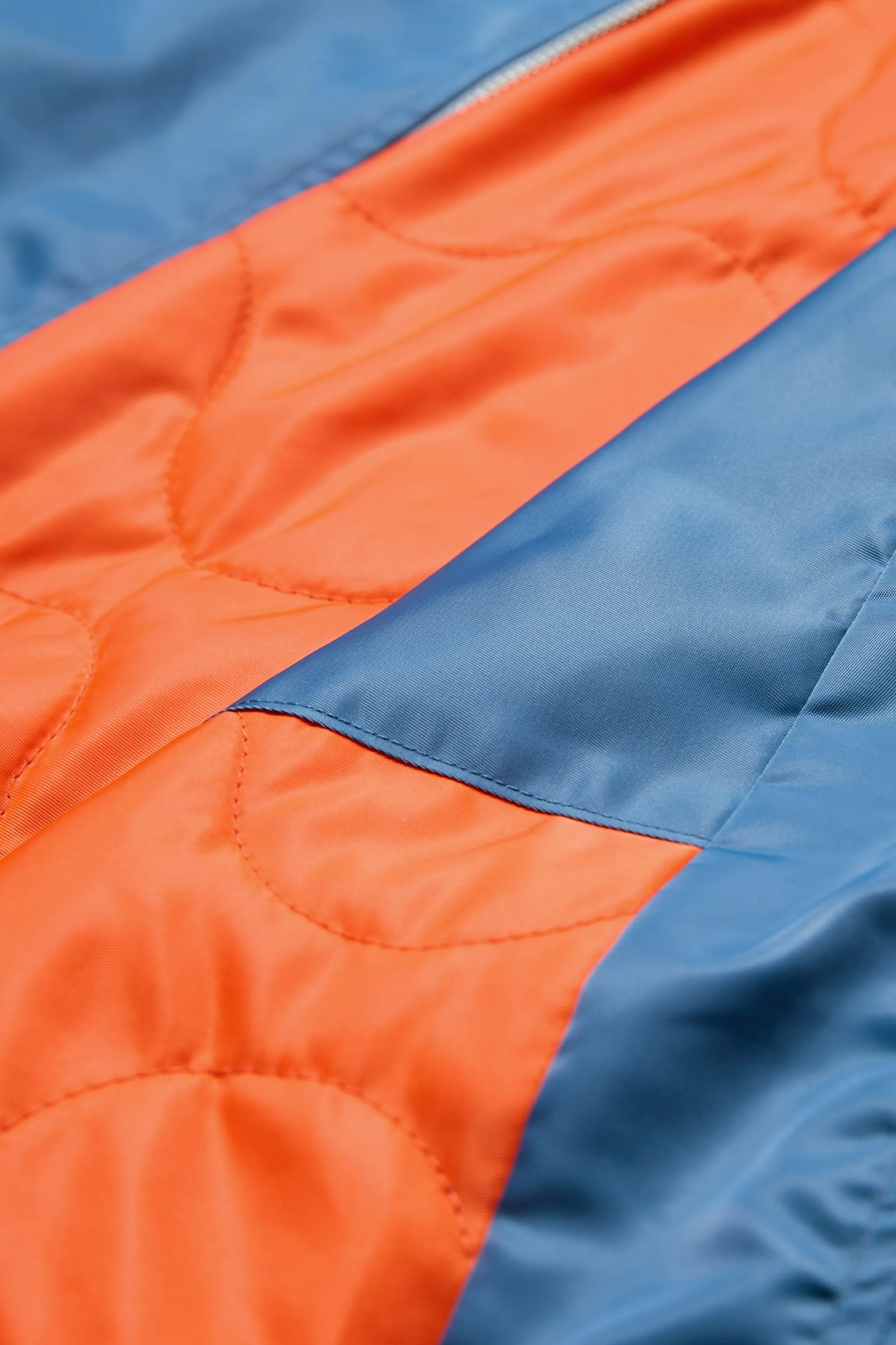 Blue Strata Bomber Jacket with Enhanced Features