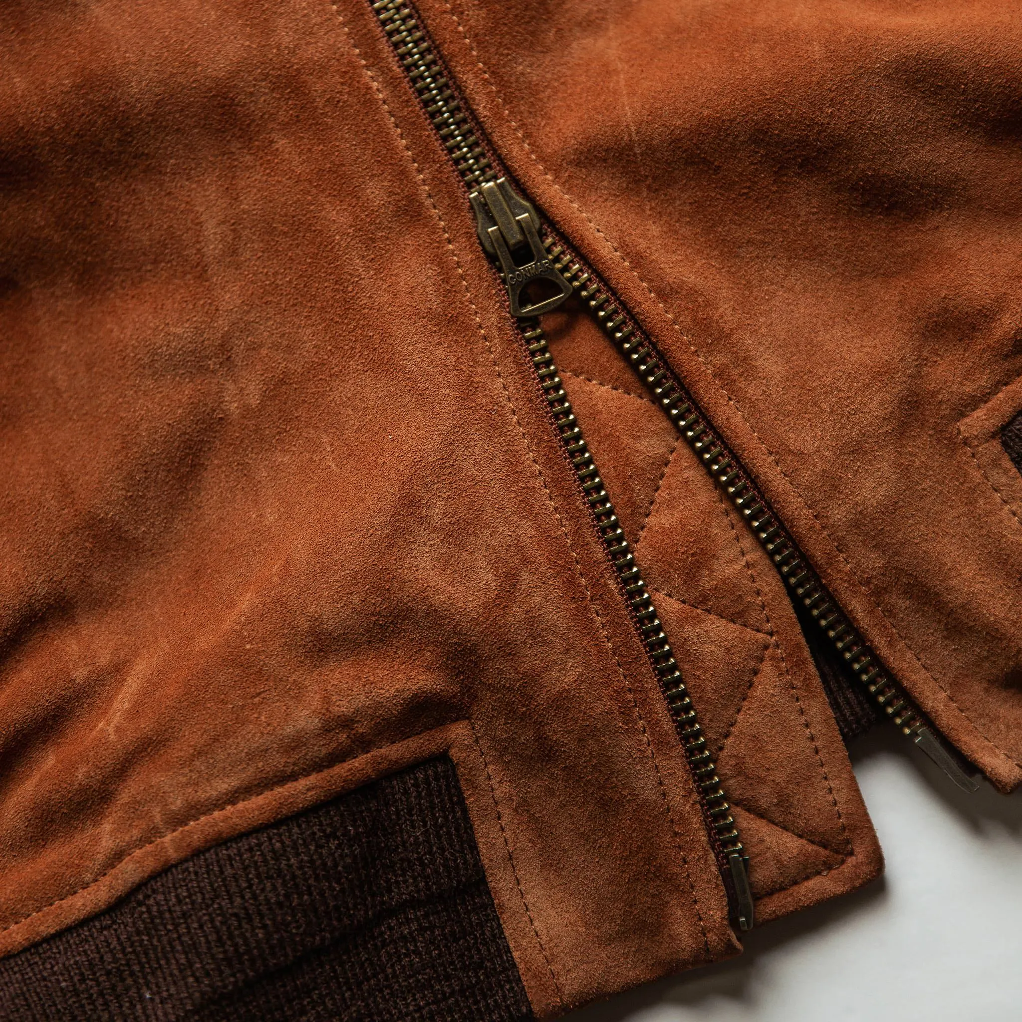 Luxurious Whiskey Suede Bomber Jacket – Stylish & Premium Outerwear