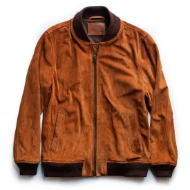 Luxurious Whiskey Suede Bomber Jacket – Stylish & Premium Outerwear