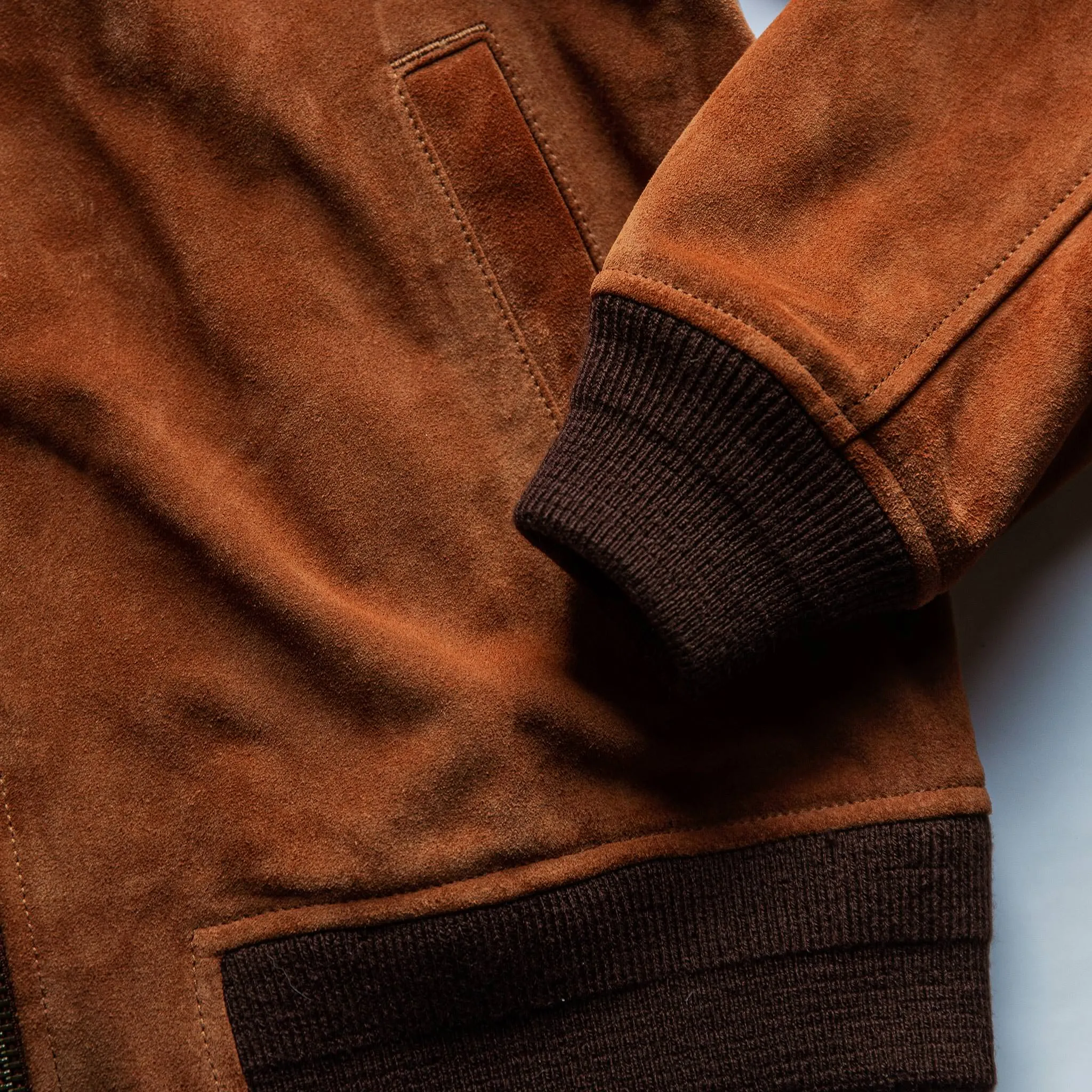 Luxurious Whiskey Suede Bomber Jacket – Stylish & Premium Outerwear